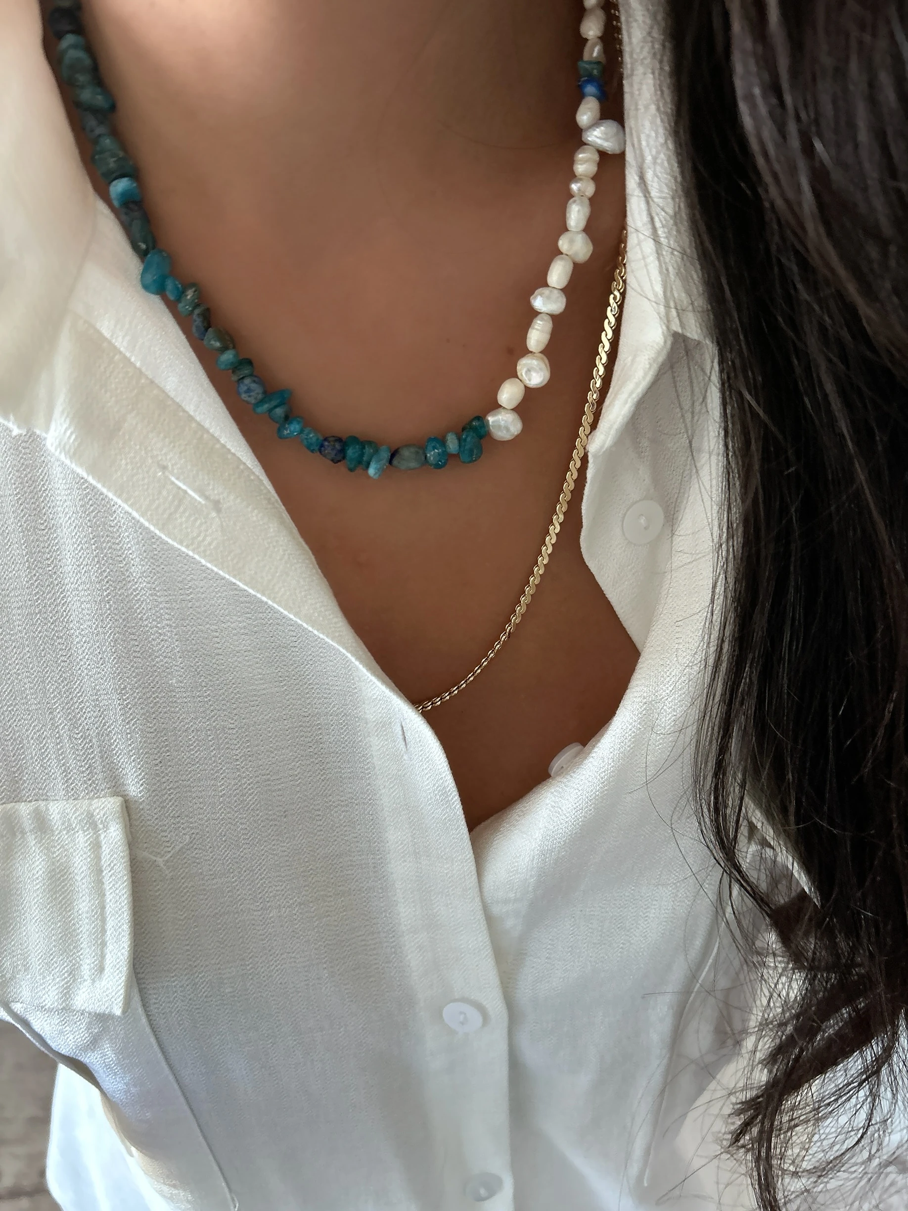 Azure Majesty – Apatit ve Doğal İnci ile Zamansız Asalet