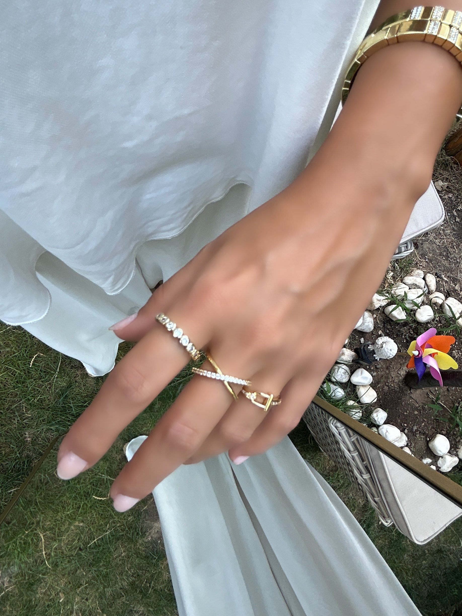 Vip Özel Seri 14K Üçlü Yüzük Set