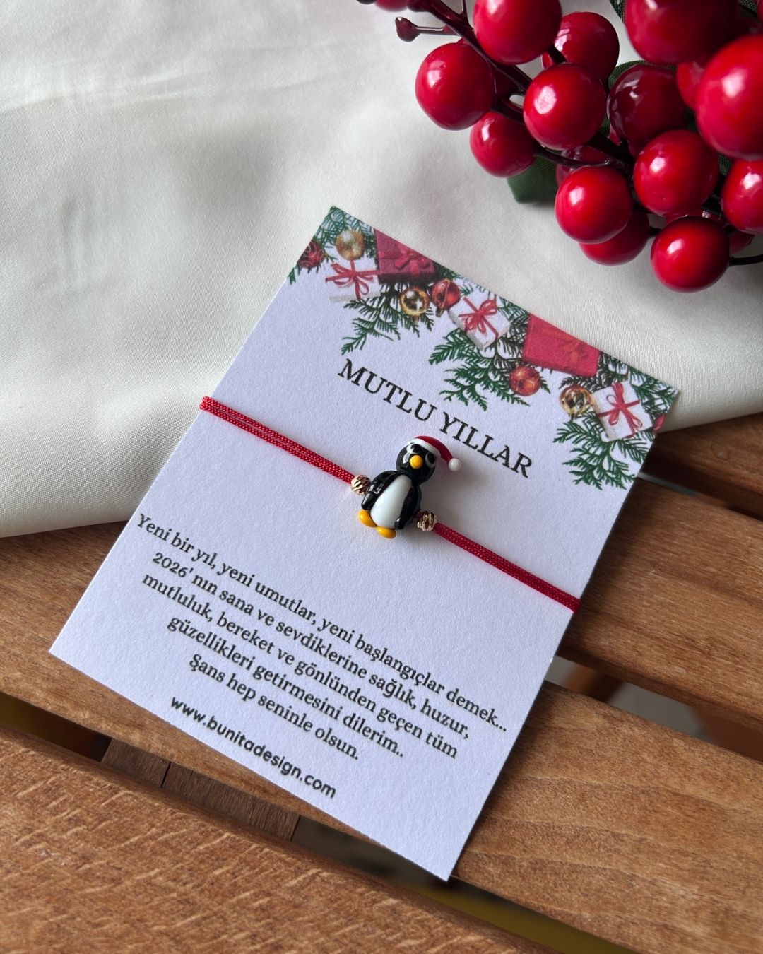 Murano Cam Penguen Yeni Yıl Konsept Bileklik