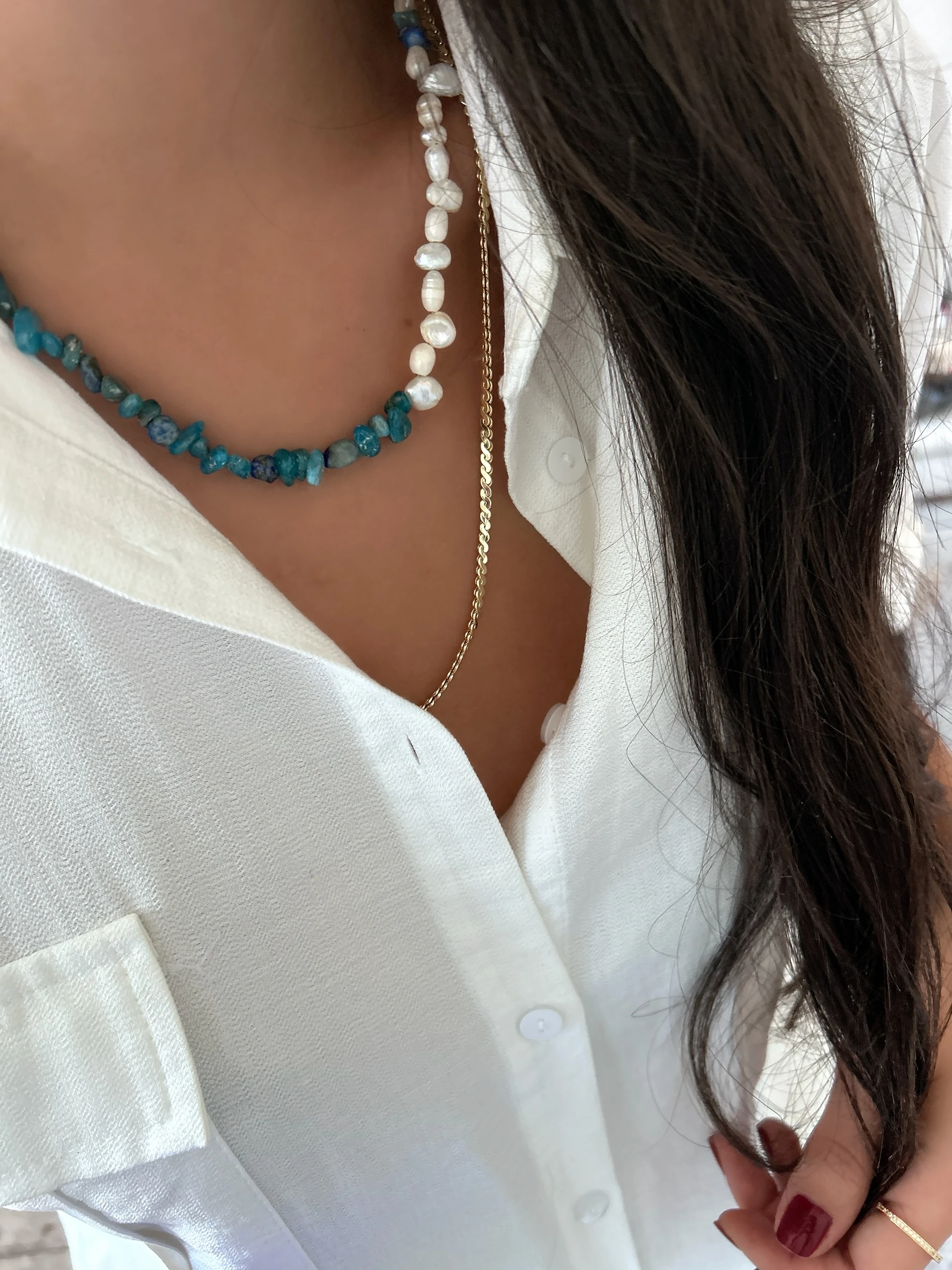 Azure Majesty – Apatit ve Doğal İnci ile Zamansız Asalet