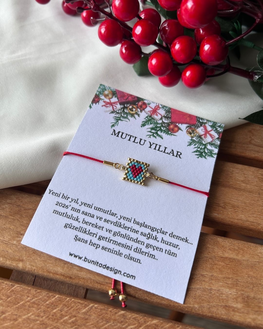 Kalp Motif Yeni Yıl Konsept Miyuki Bileklik