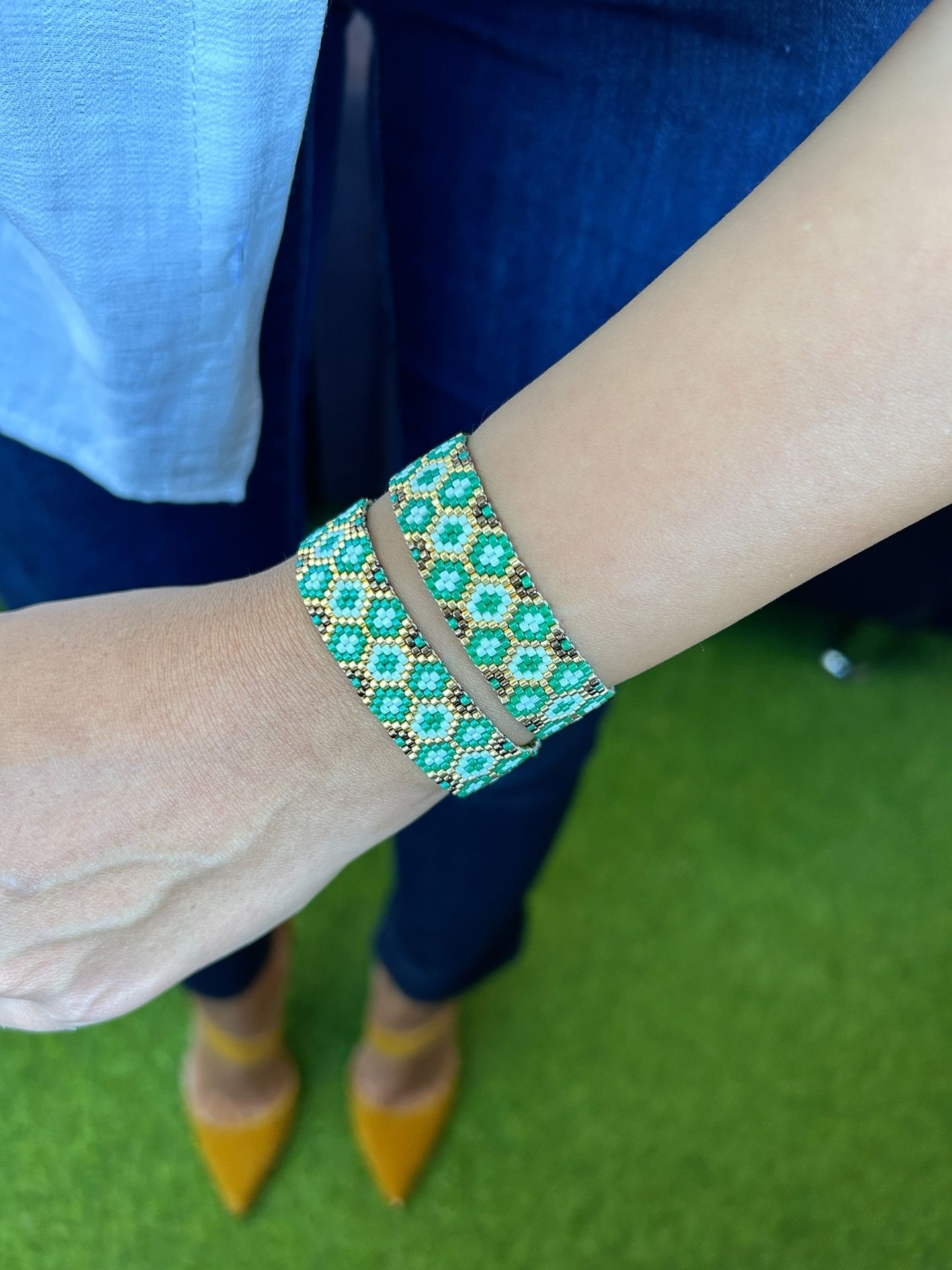 Altın Petek Tasarım Miyuki Bileklik