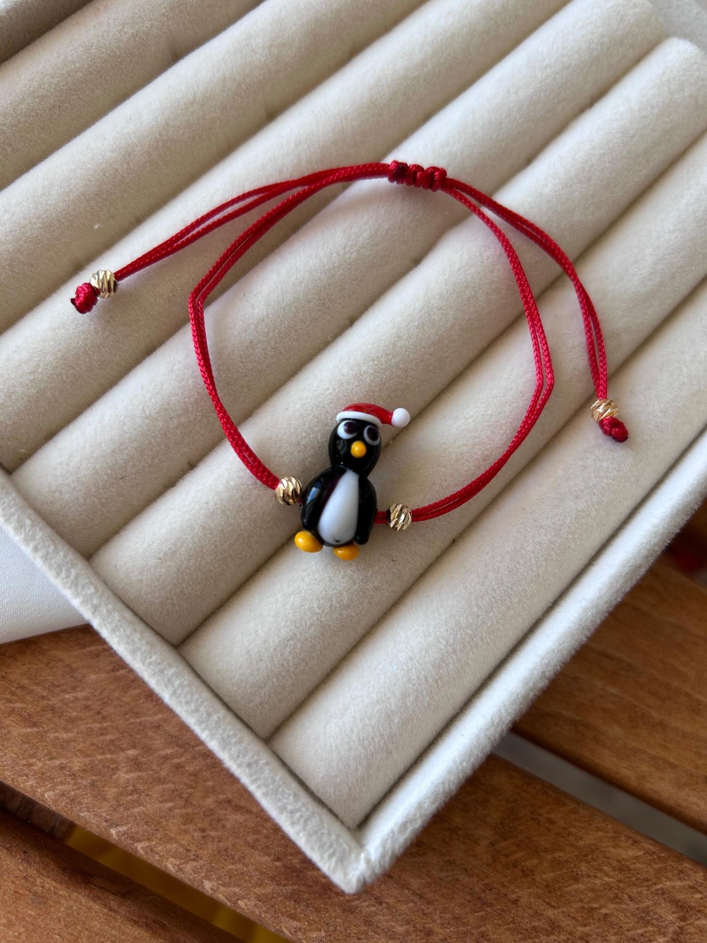 Murano Cam Penguen Yeni Yıl Konsept Bileklik