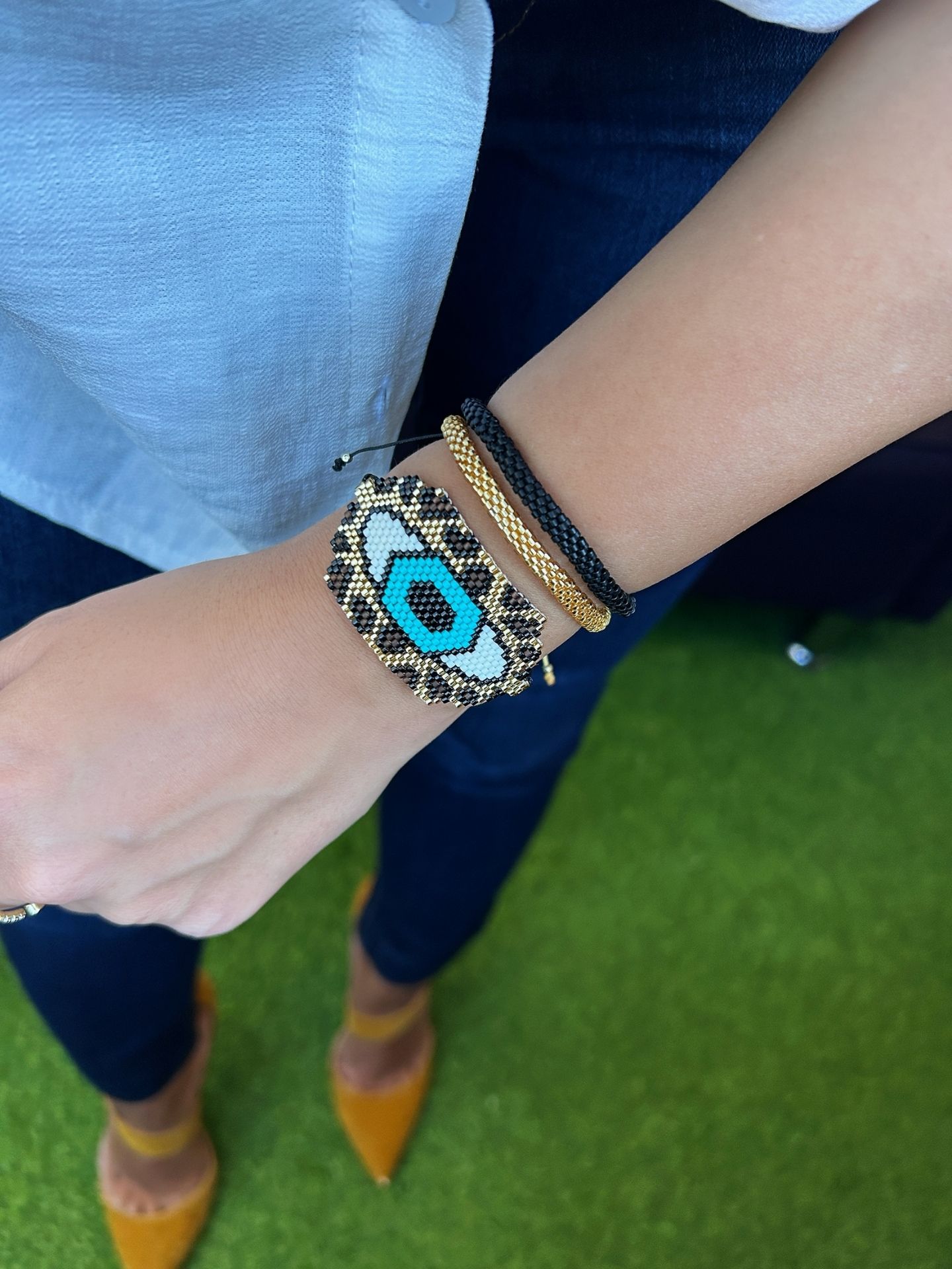 Leopar Detay Göz Miyuki Bileklik