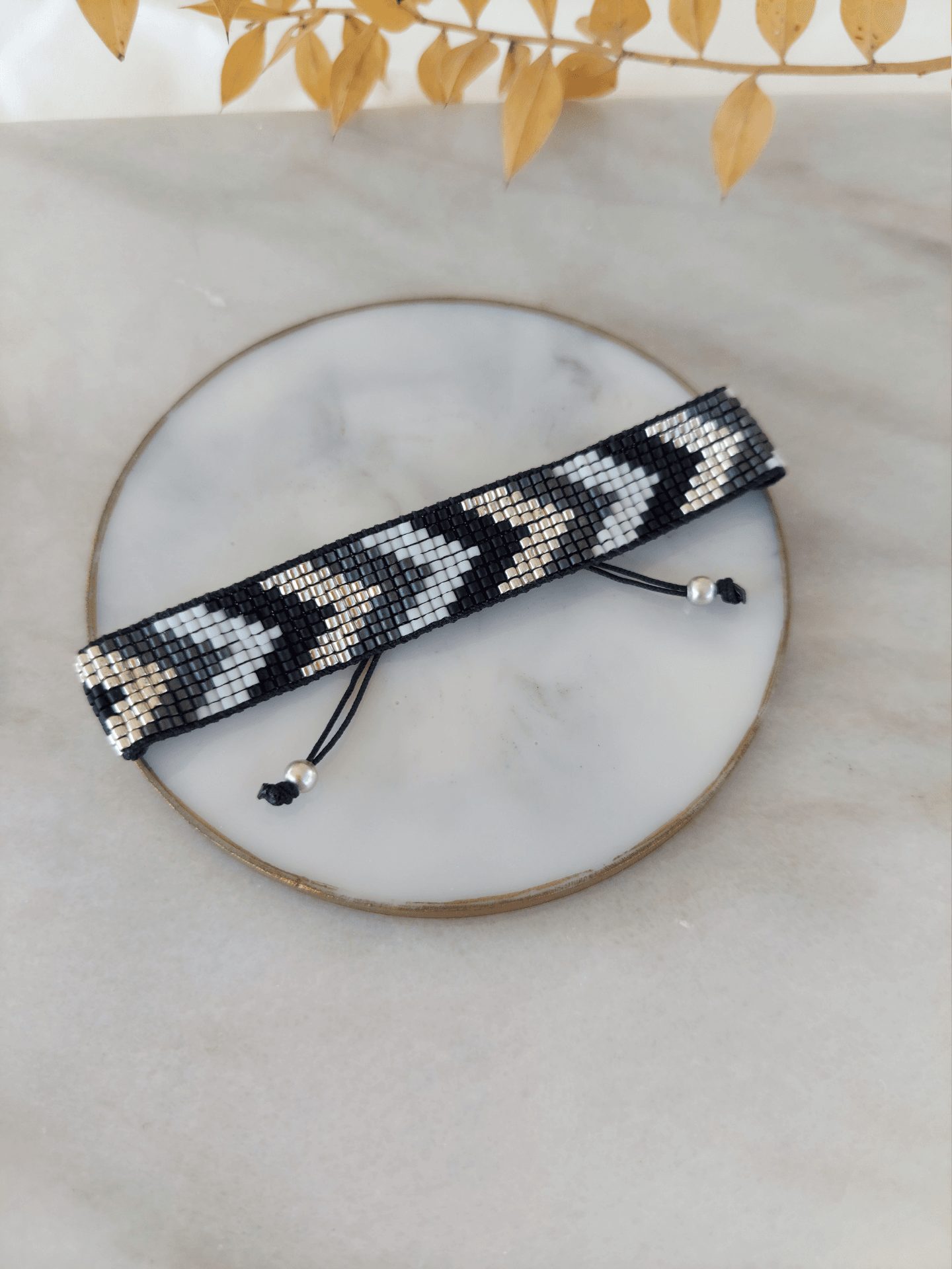 Kalp & Zikzak Motif Miyuki Bileklik Seti