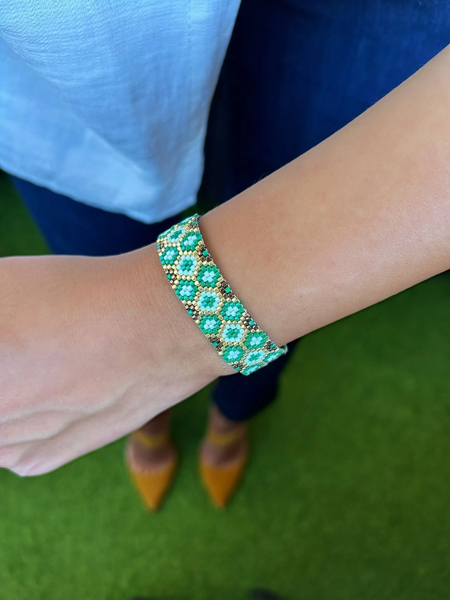 Altın Petek Tasarım Miyuki Bileklik