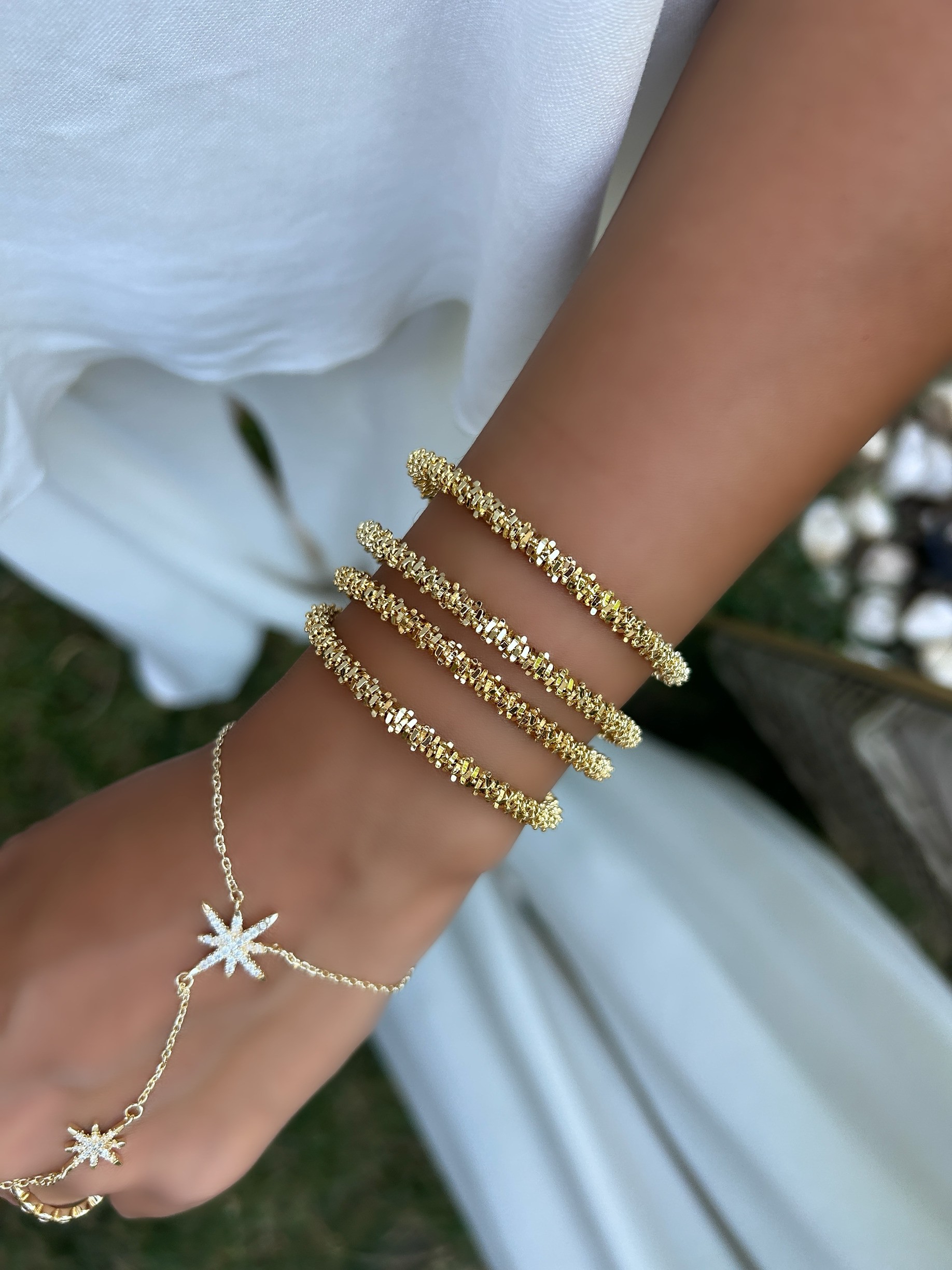 Vip Özel Seri 14K Gold Parlak Kelepçe