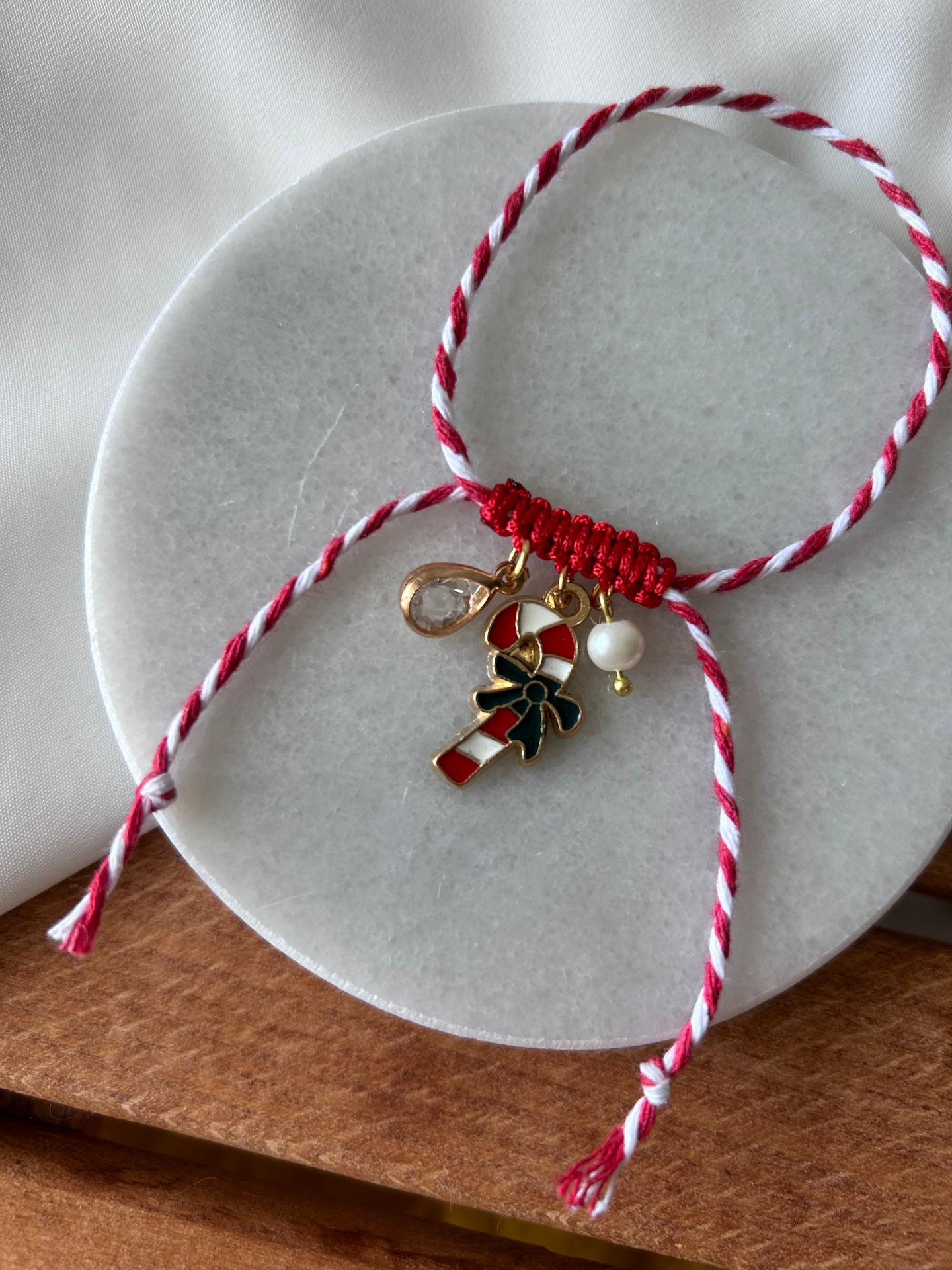 Yılbaşı Süsü Figürlü Charm Detay Yeni Yıl Konsept Bileklik