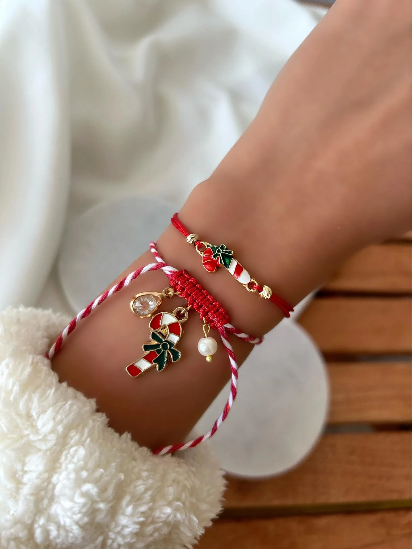 Yılbaşı Süsü Figürlü Charm Detay Yeni Yıl Konsept Bileklik