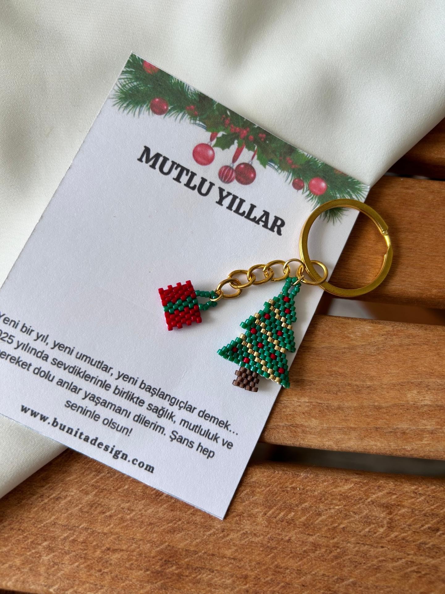 Çam Ağacı Motifli İkili Miyuki Tasarım Aksesuar
