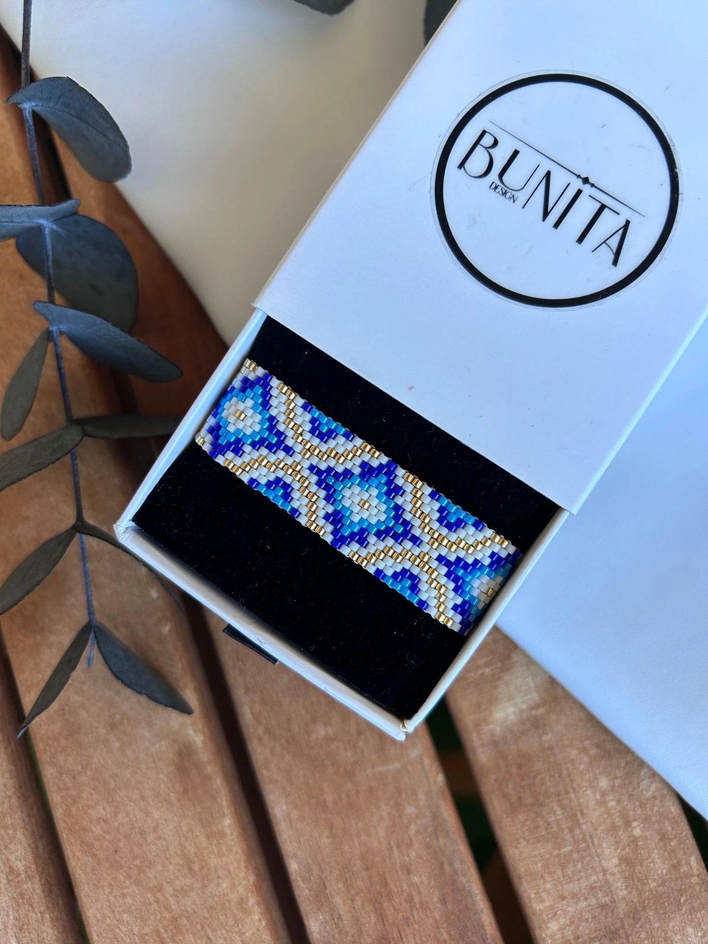 Altın Yıldız Desenli Tasarım Miyuki Bileklik