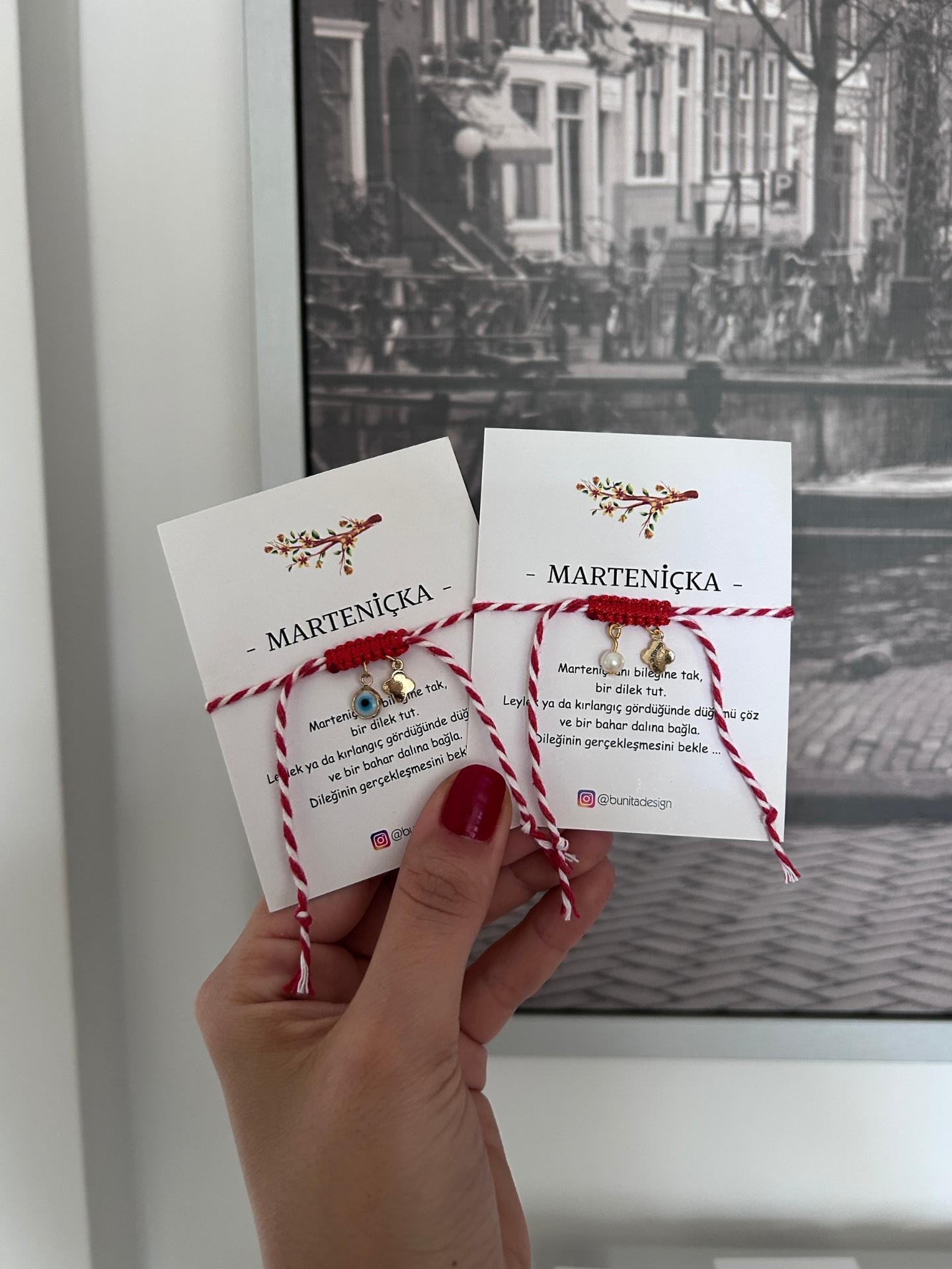Yonca ve İnci Charm Marteniçka Dilek Bilekliği