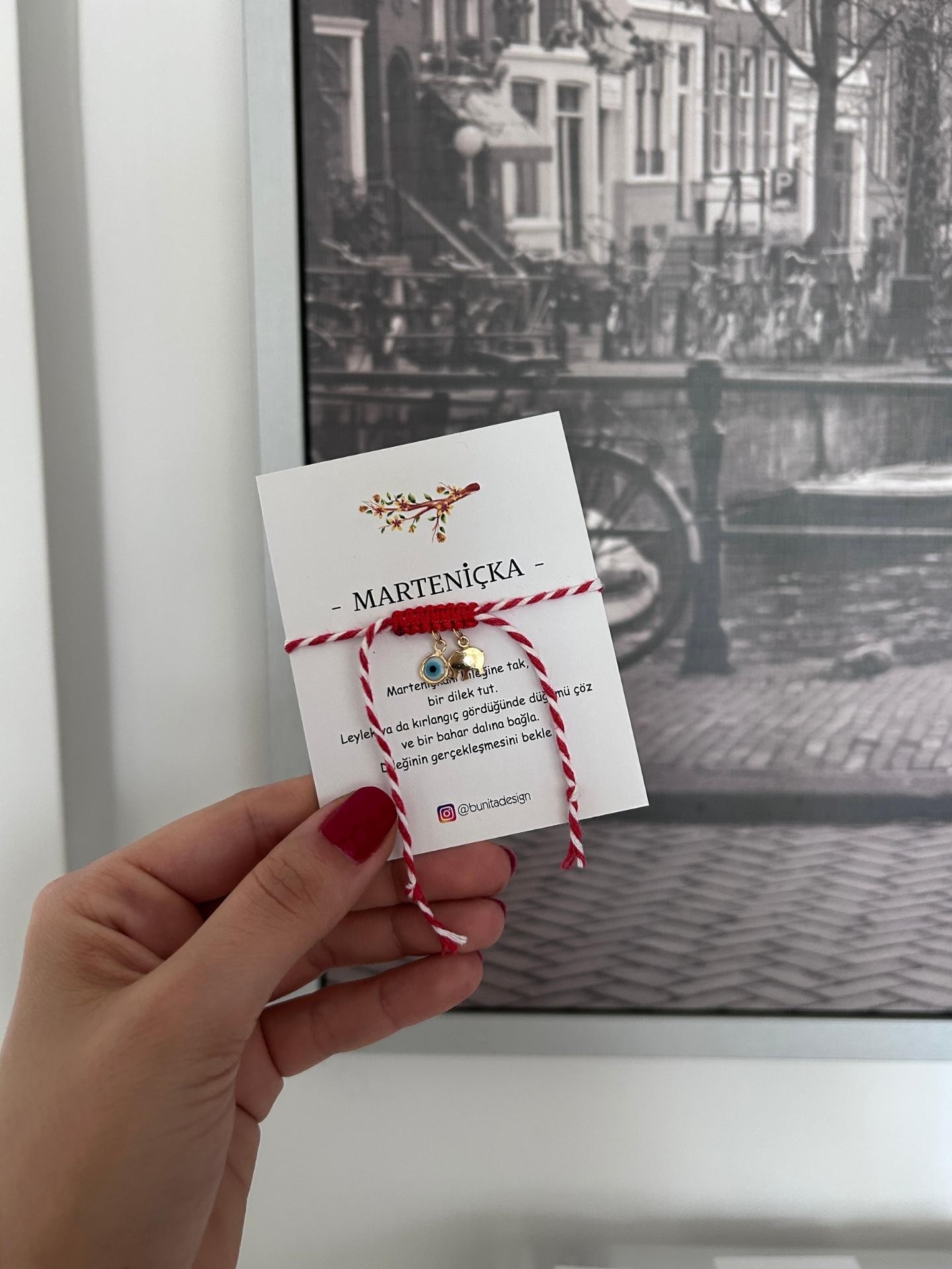 Fil ve Nazar Boncuklu Charm Marteniçka Dilek Bilekliği