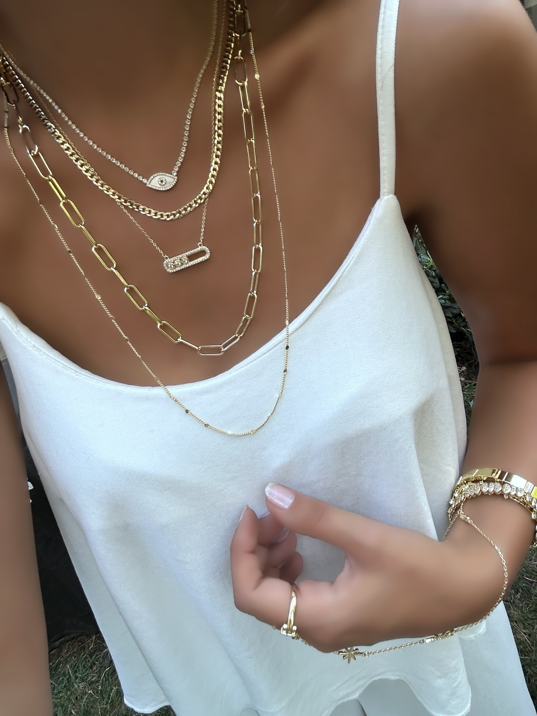 Vip Özel Seri 14K Beşli Kolye Kombini