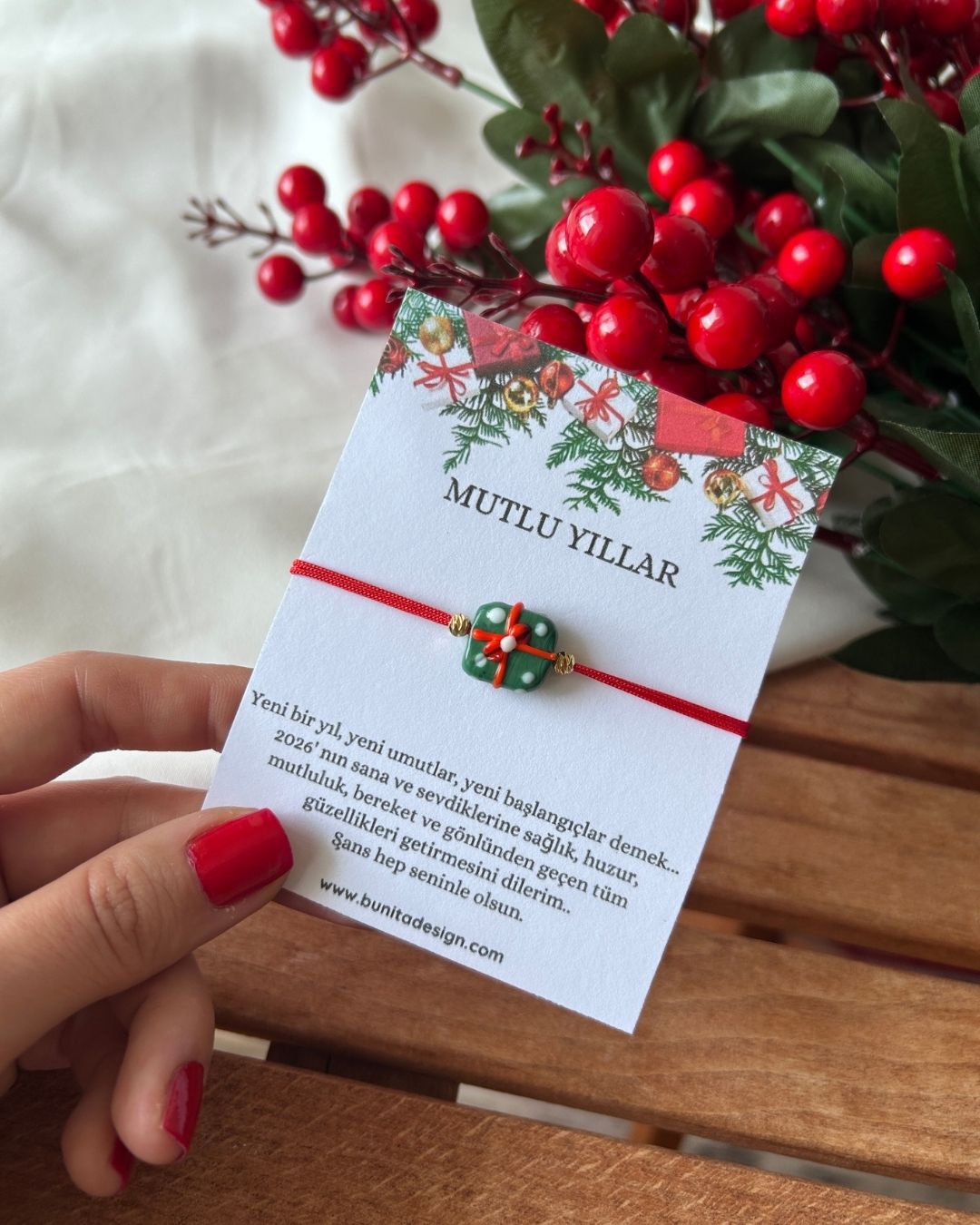 Murano Cam Hediye Paketi Yeni Yıl Konsept Bileklik