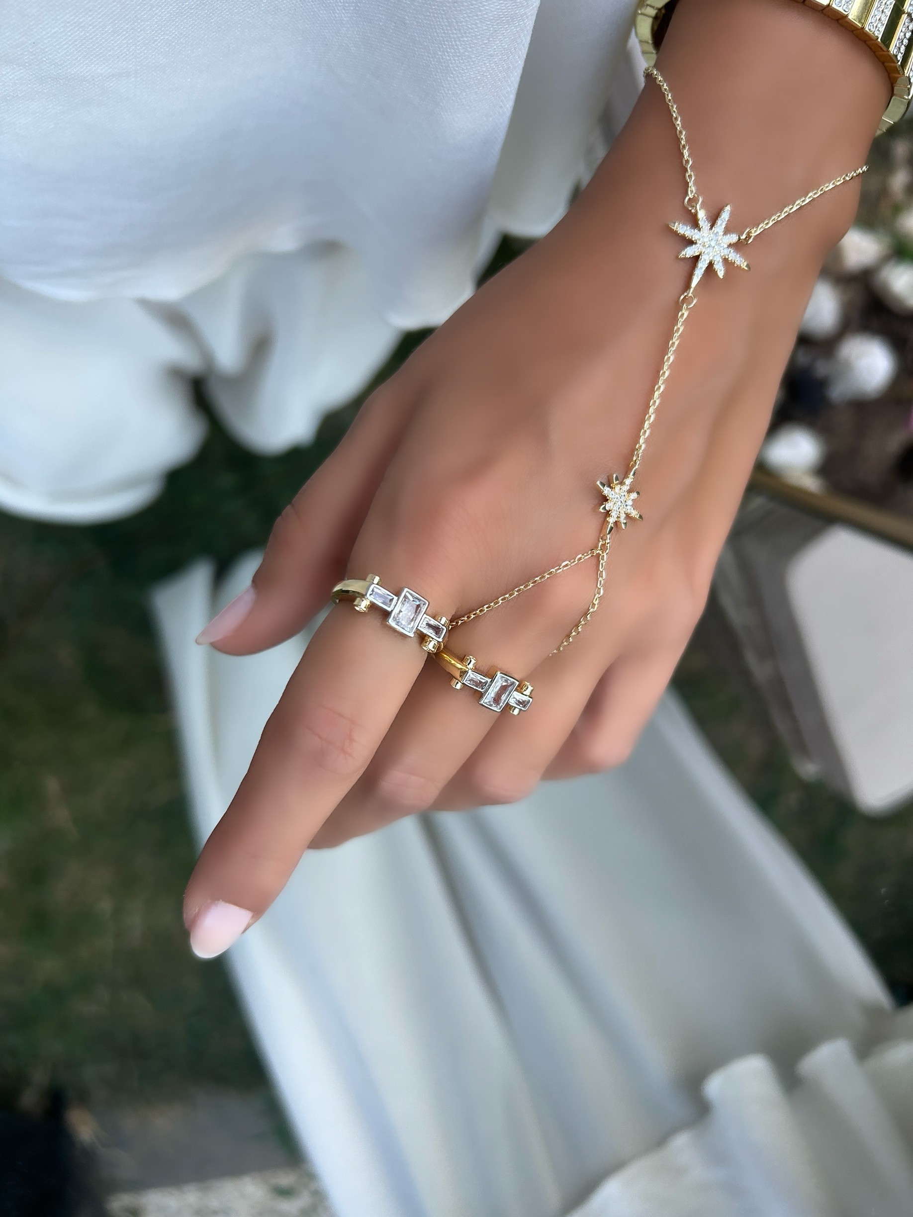 Vip Özel Seri 14K Vintage Model Ayarlanabilir Yüzük
