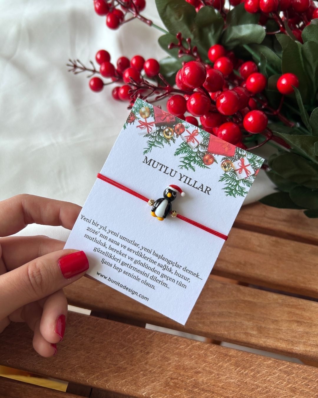 Murano Cam Penguen Yeni Yıl Konsept Bileklik