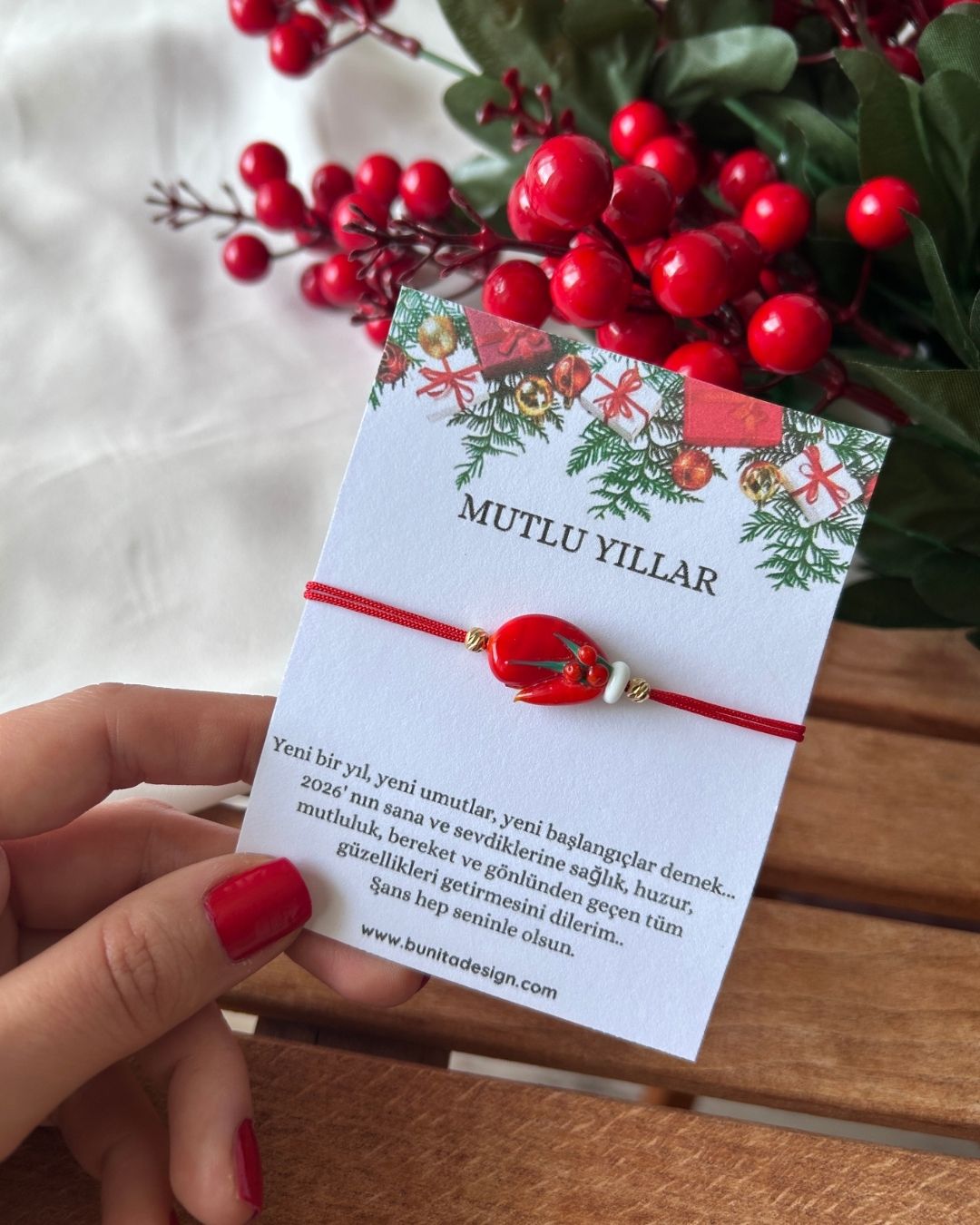 Murano Cam Kokinalı Eldiven Yeni Yıl Konsept Bileklik