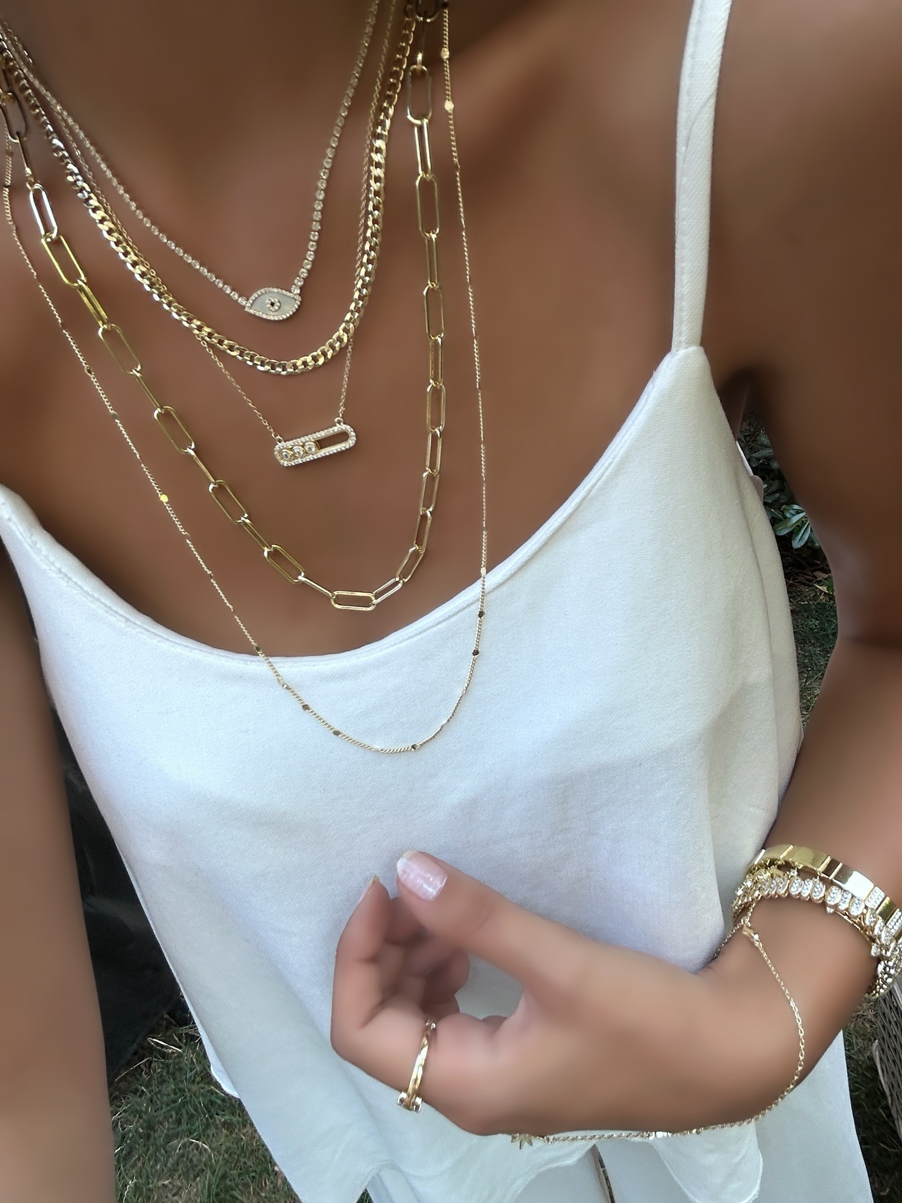 Vip Özel Seri 14K Beşli Kolye Kombini
