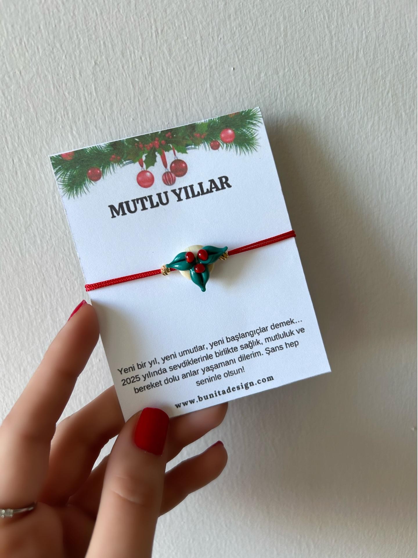 Murano Cam Yeşil Kokina Yeni Yıl Konsept Bileklik