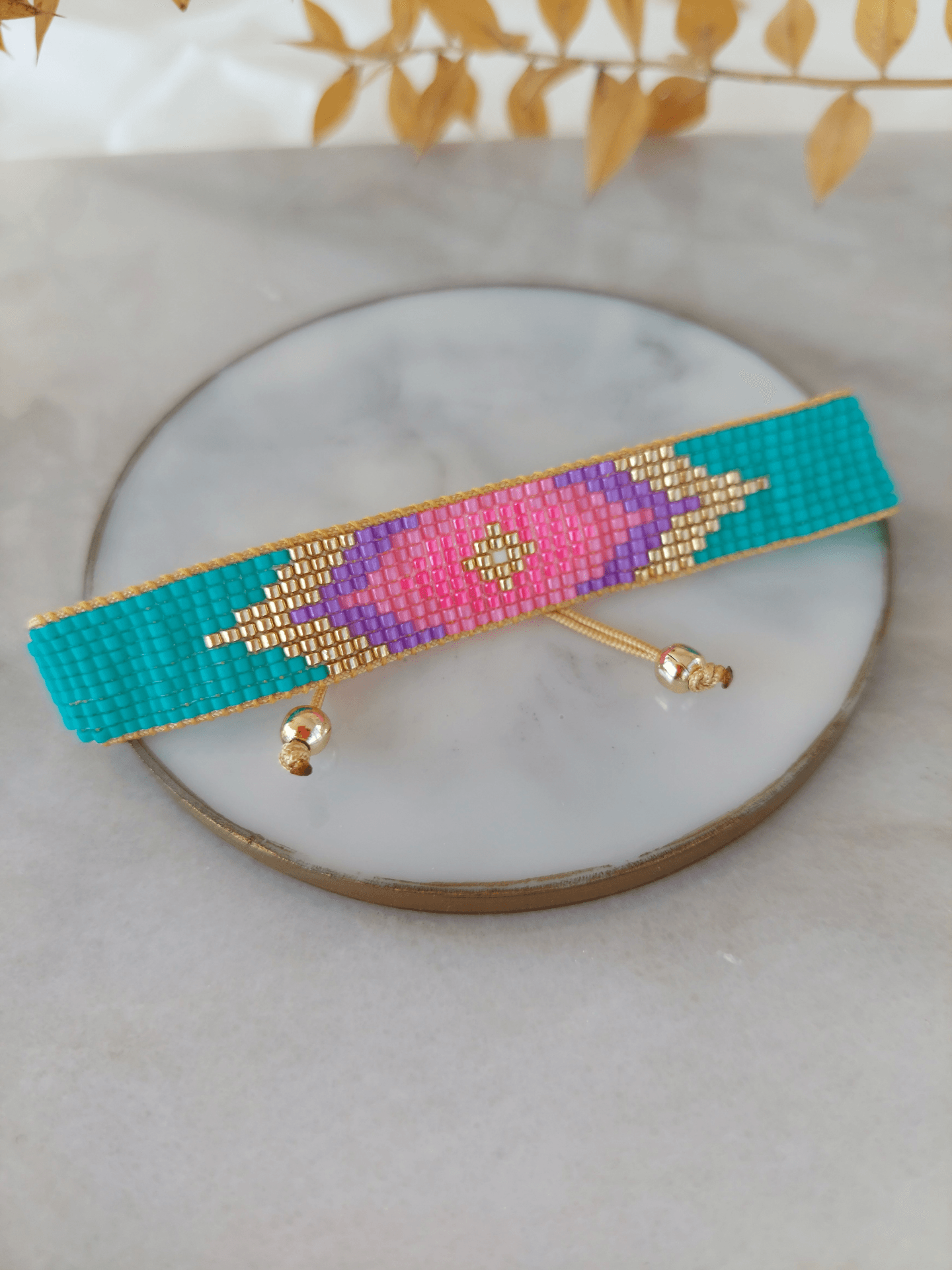 Geometrik Motif Canlı Tonlarda Miyuki Bileklik