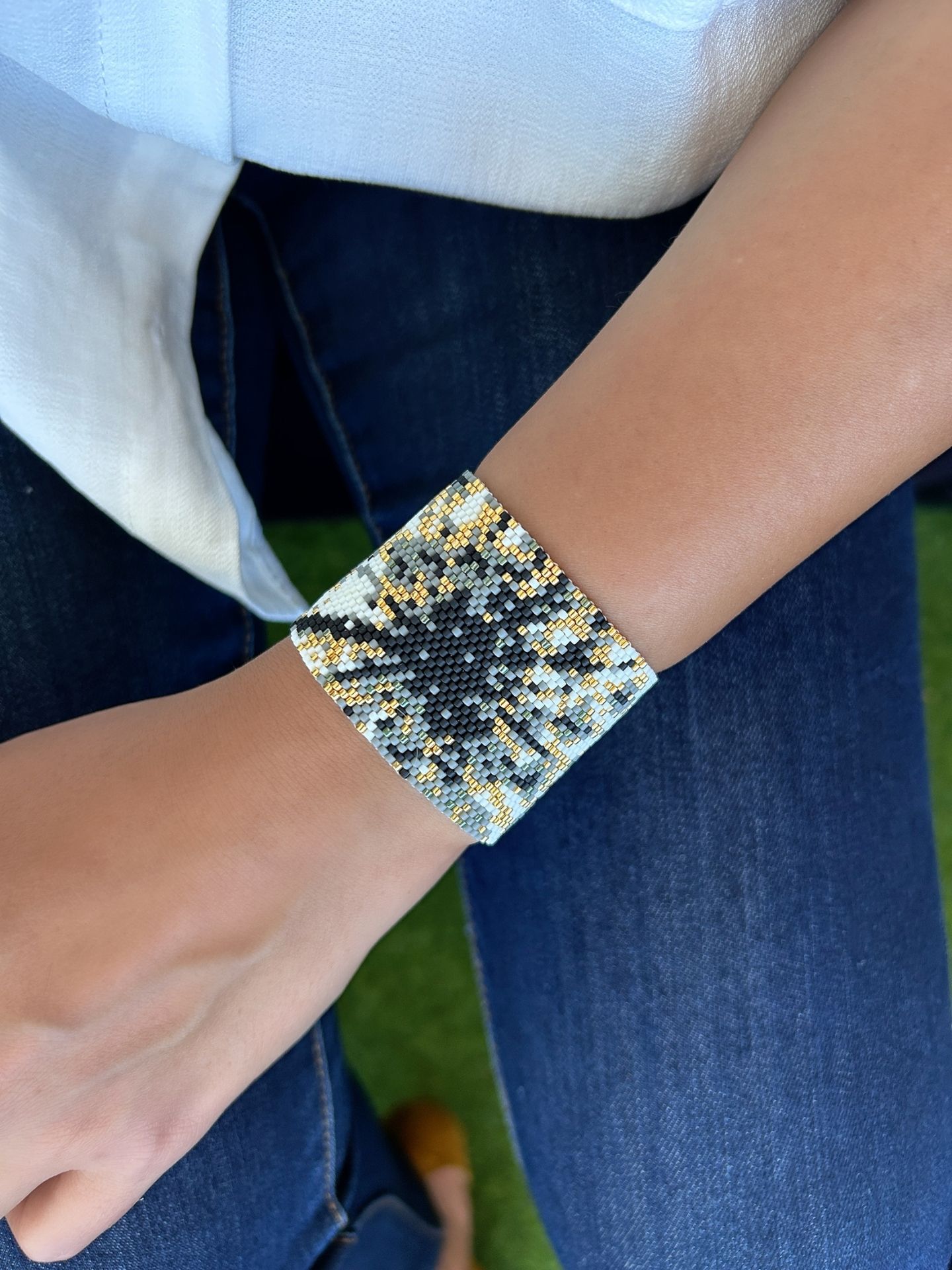 Tasarım Yıldız Motif Kalın Miyuki Bileklik