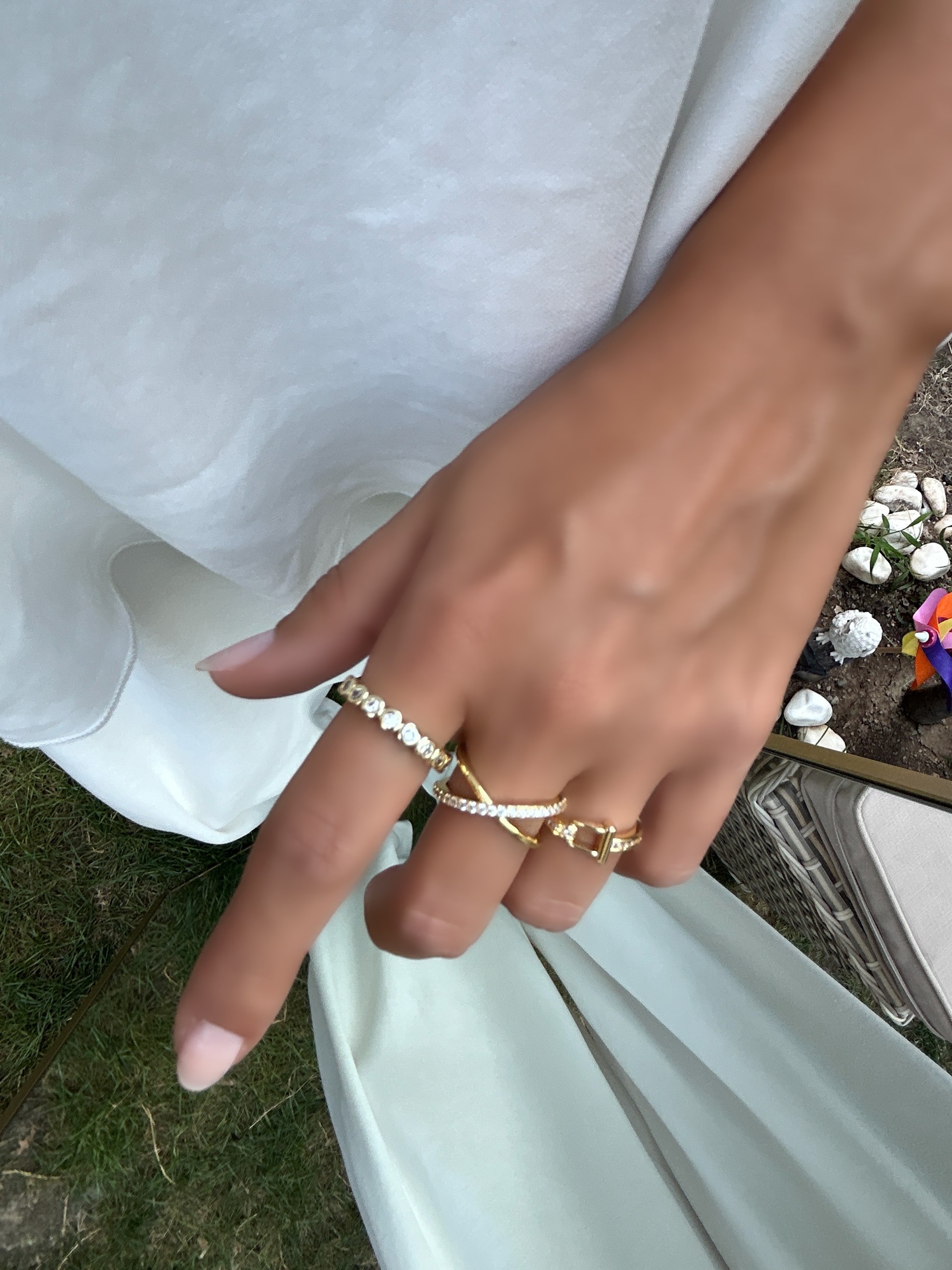 Vip Özel Seri 14K Üçlü Yüzük Set