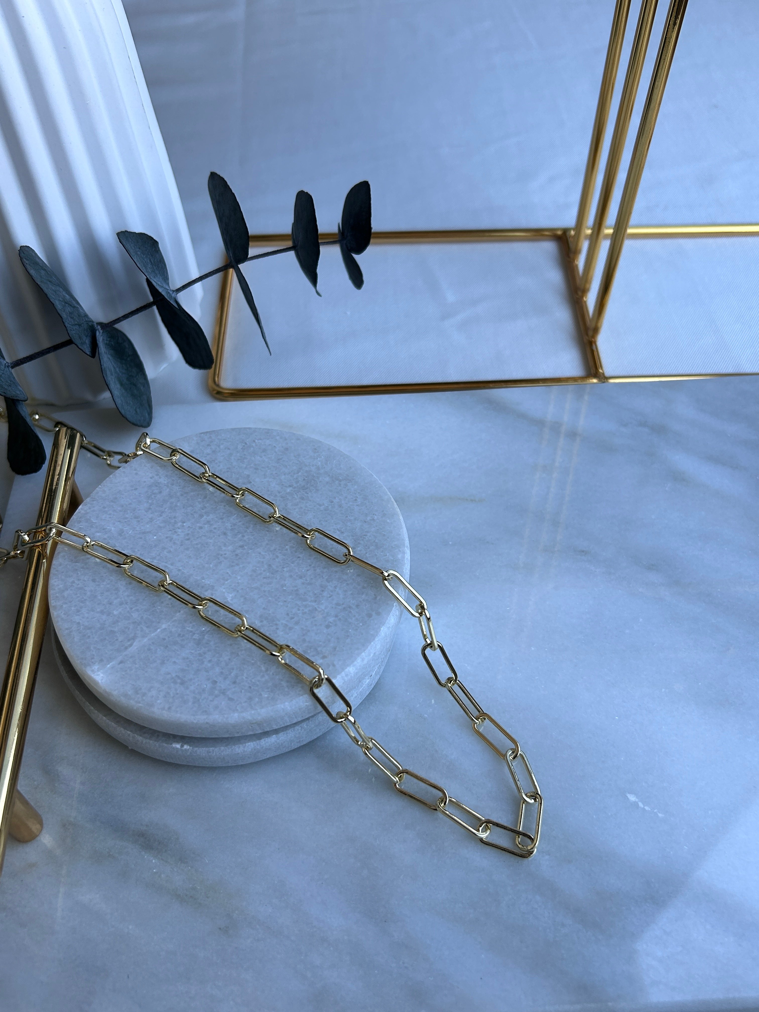 Vip Özel Seri 14K 60 Cm Büyük Ataç Kolye