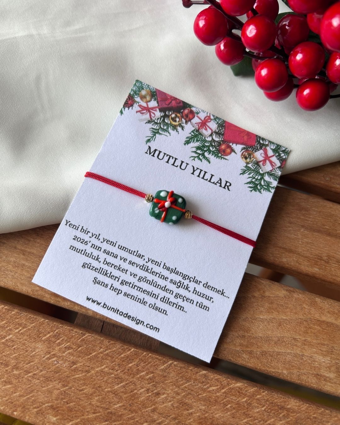 Murano Cam Hediye Paketi Yeni Yıl Konsept Bileklik