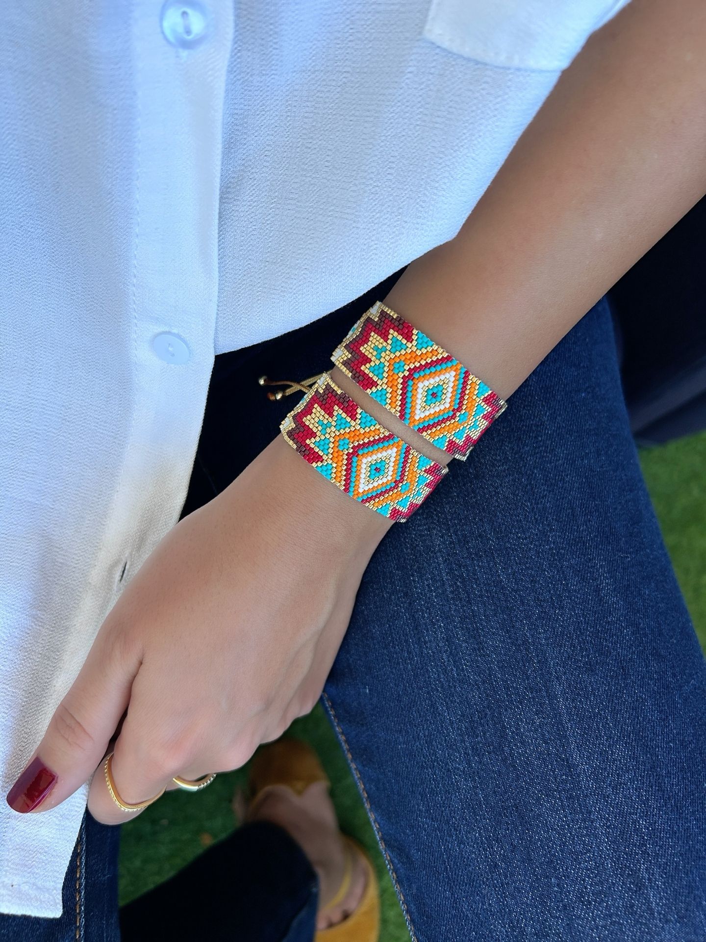 Etnik Desen Miyuki Boncuklu Bileklik