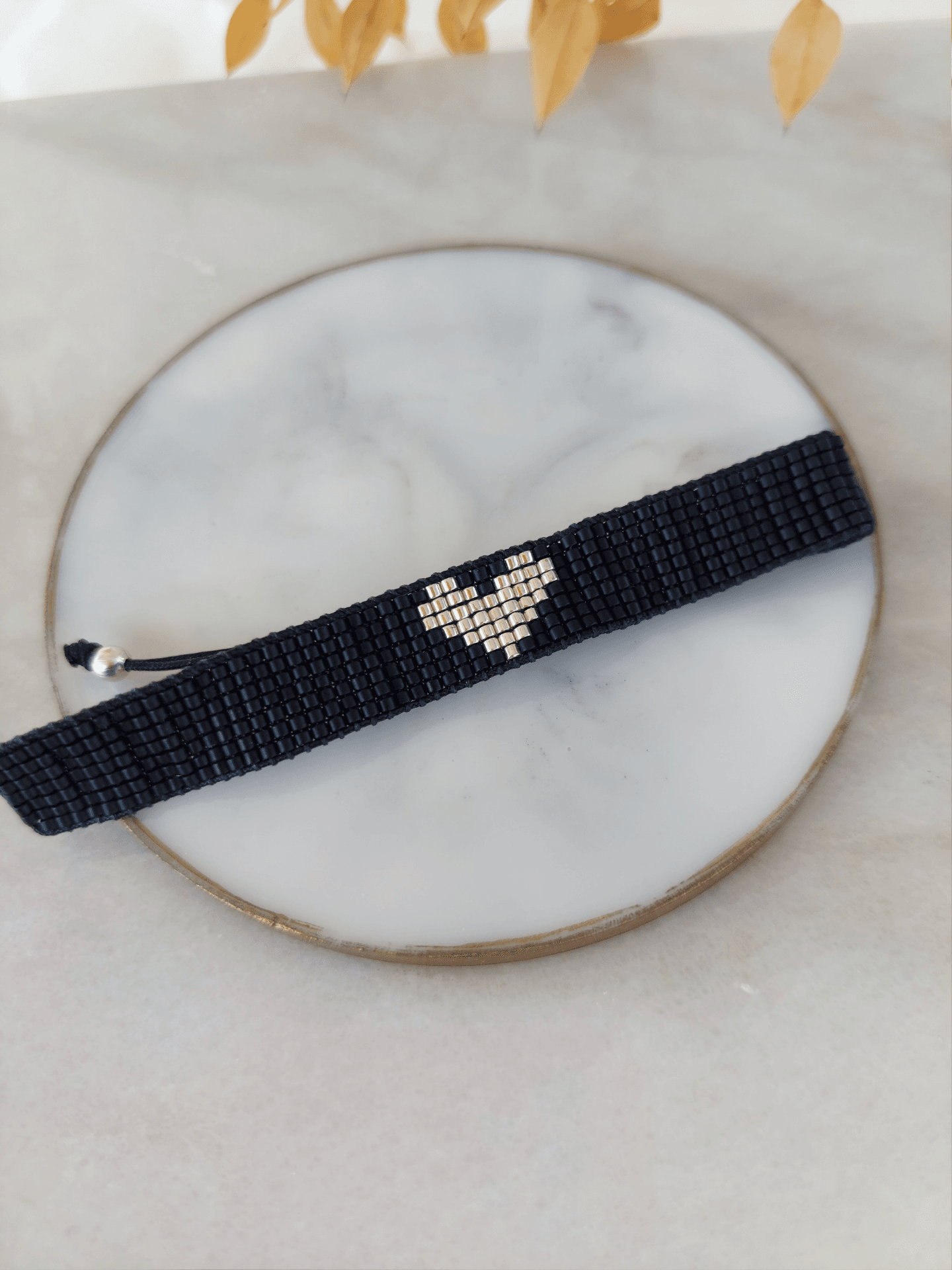 Kalp & Zikzak Motif Miyuki Bileklik Seti