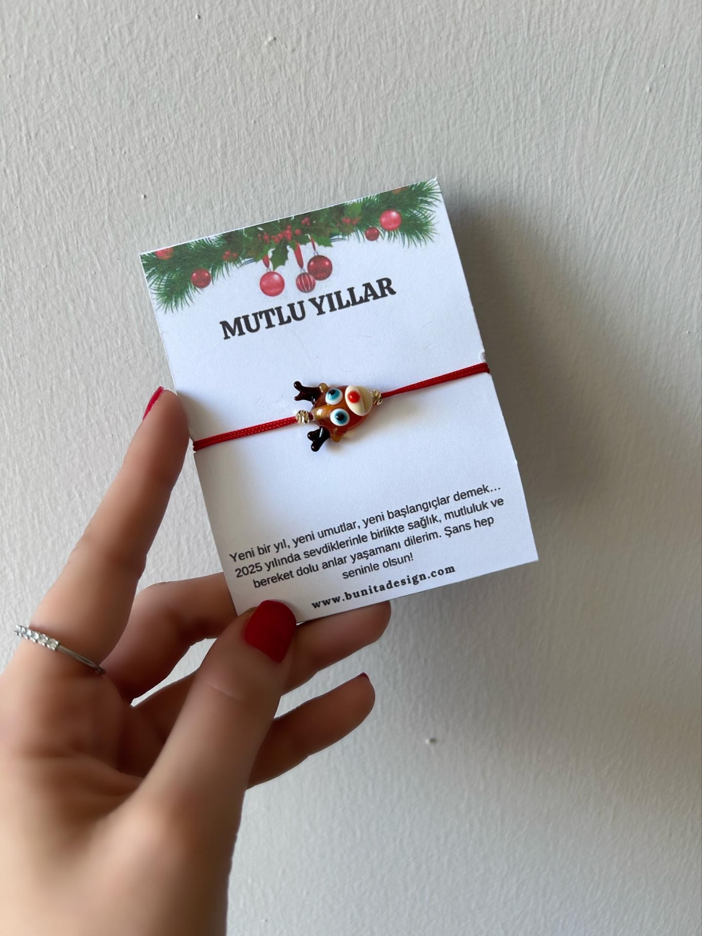 Murano Cam Geyik Yeni Yıl Konsept Bileklik