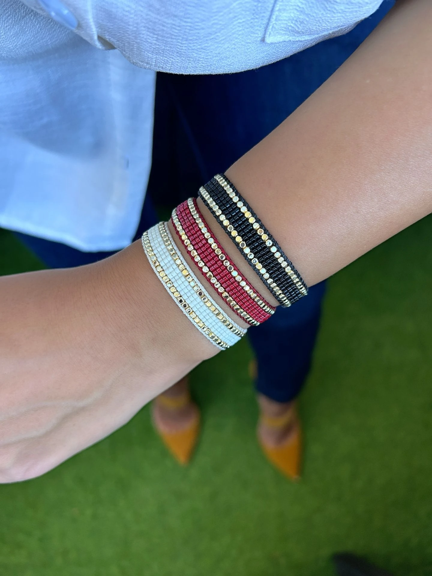 Gold Taş Detay Miyuki Bileklik