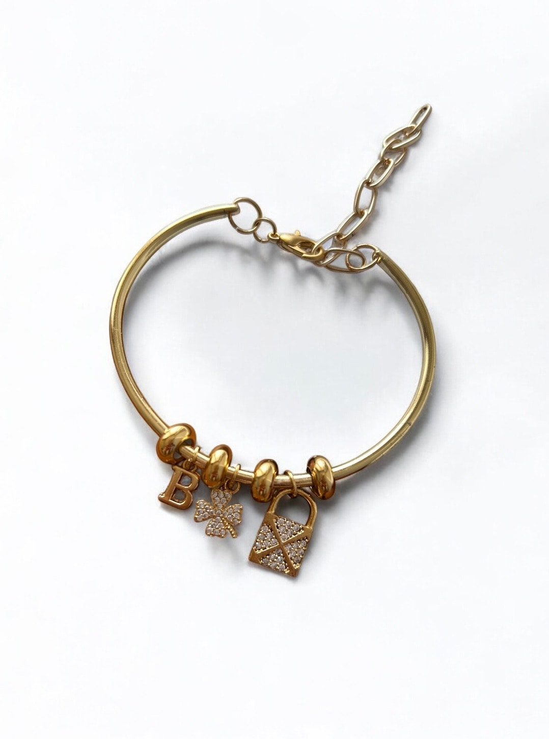 Zirkon Charm Detay Kelepçe Model Tasarım Bileklik
