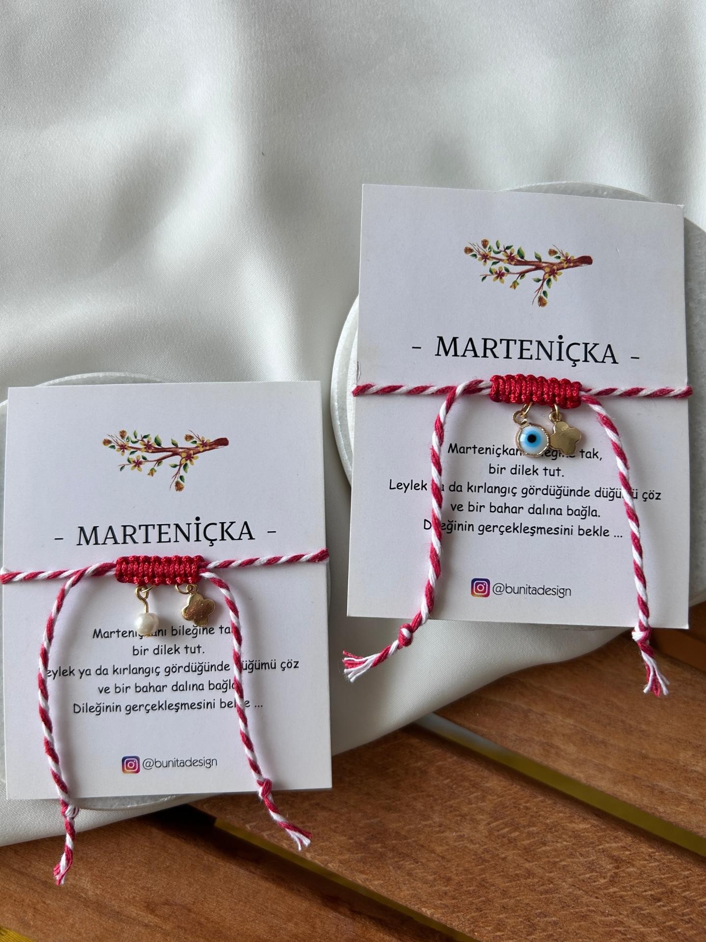 Yonca ve Nazar Boncuklu Charm Marteniçka Dilek Bilekliği