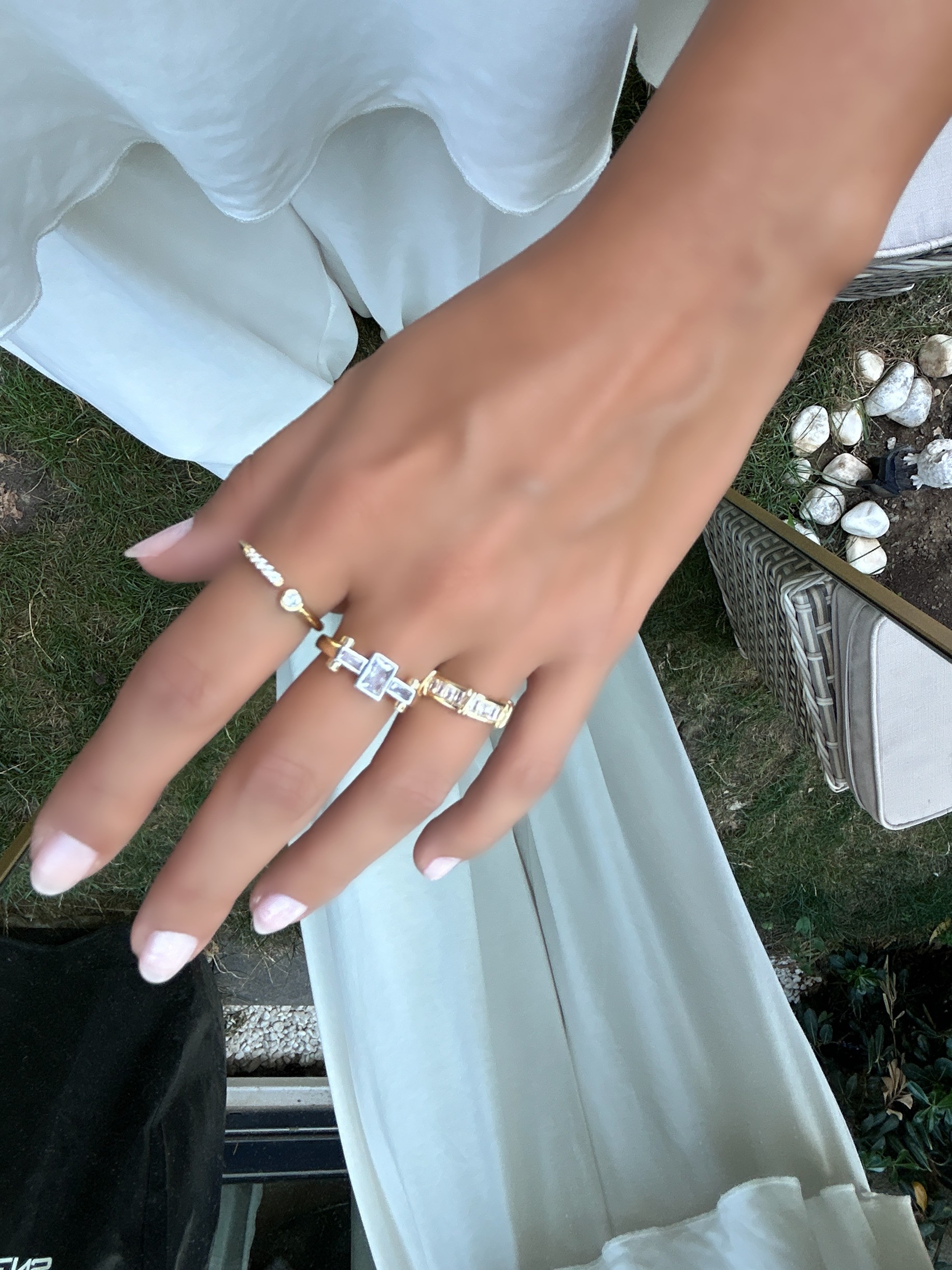 Vip Özel Seri 14K Üçlü Yüzük Kombini