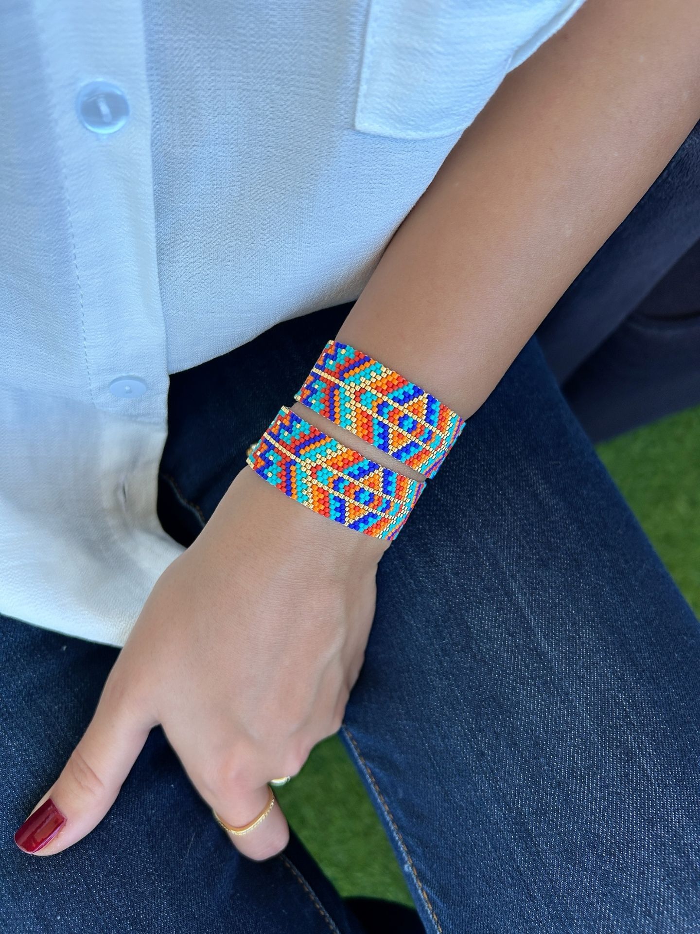 Etnik Desen Tasarım Miyuki Bileklik