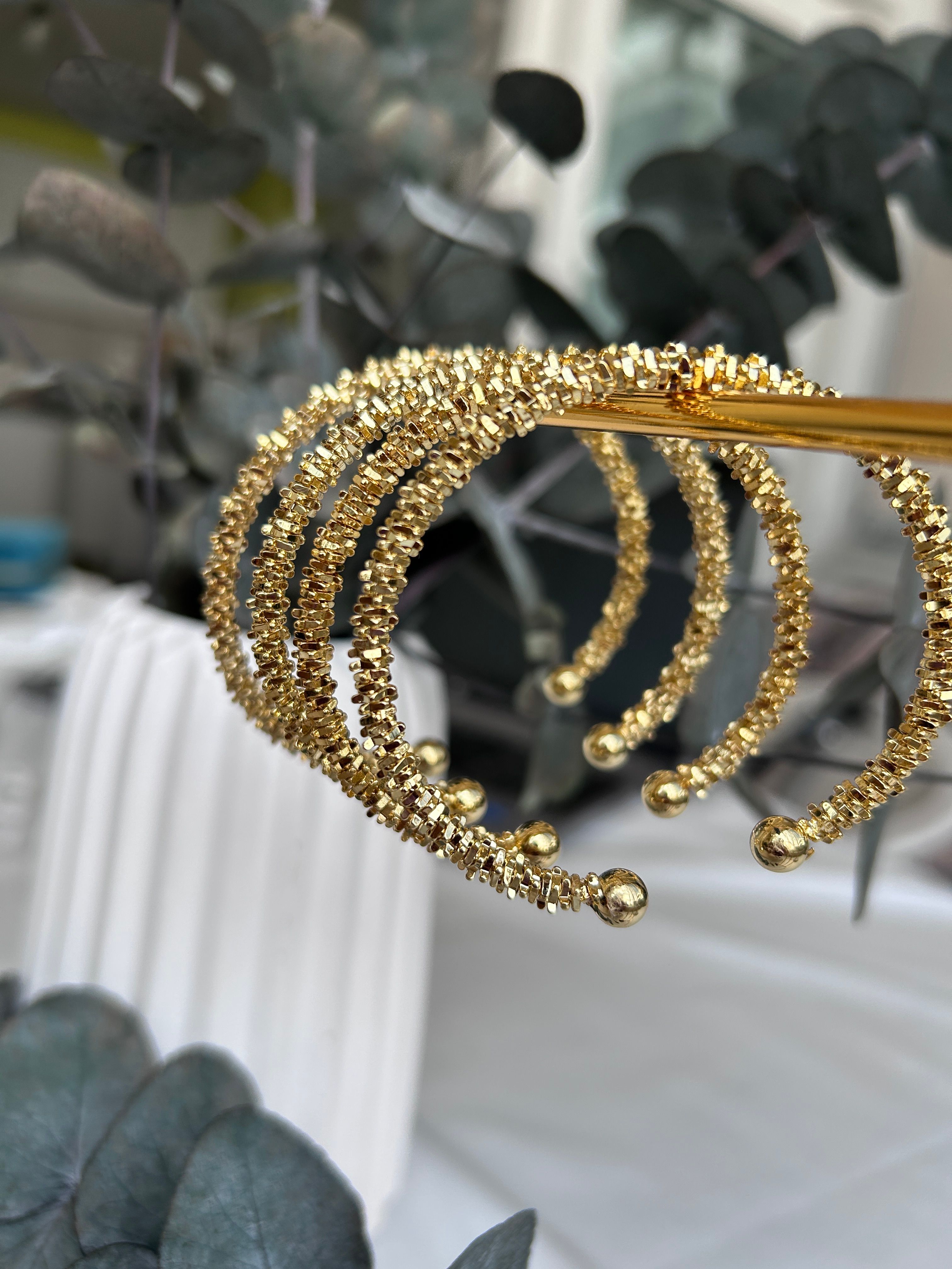 Vip Özel Seri 14K Gold Parlak Kelepçe