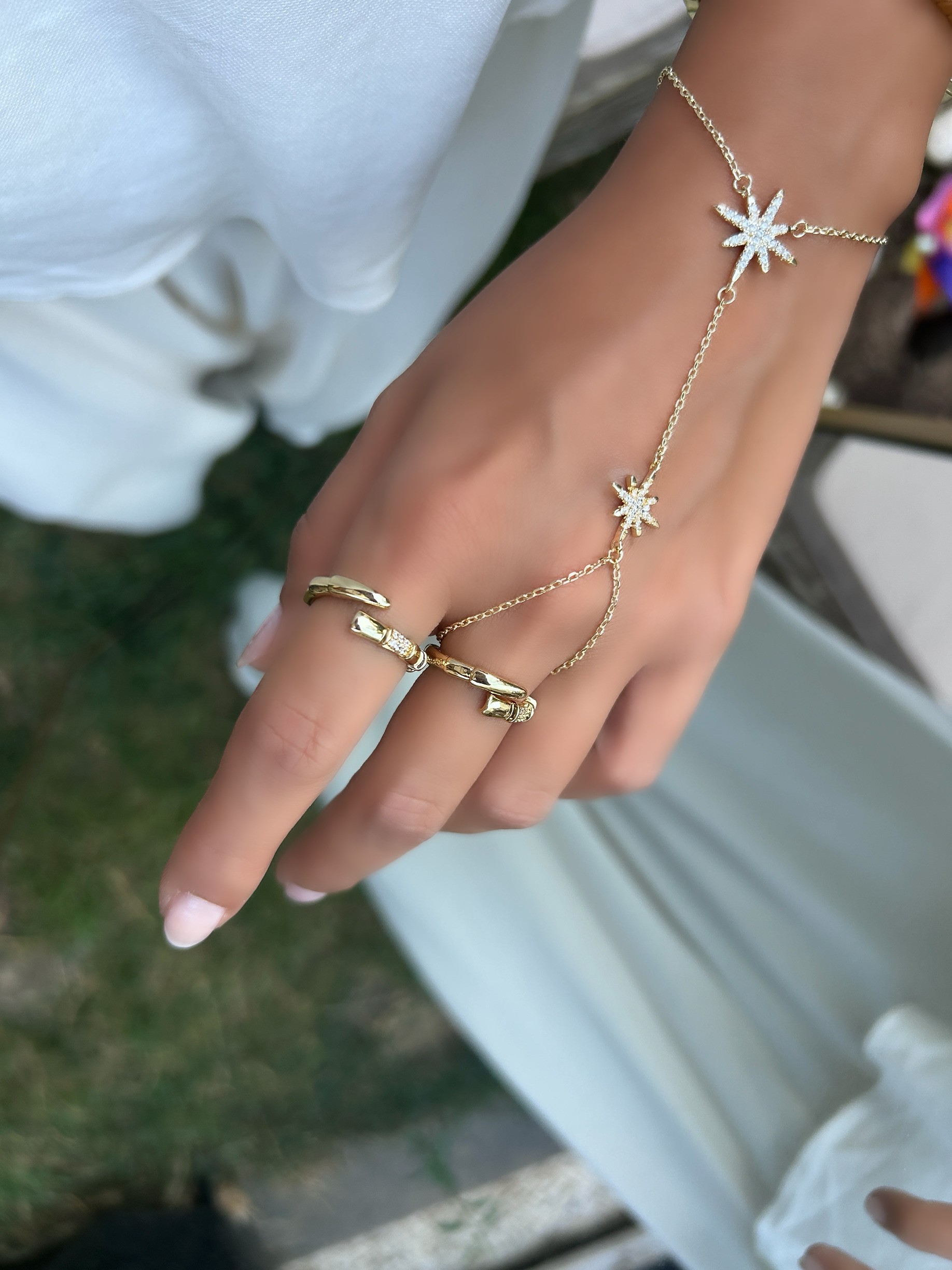 Vip Özel Seri 14K Taşlı Yılan Model Ayarlanabilir Yüzük