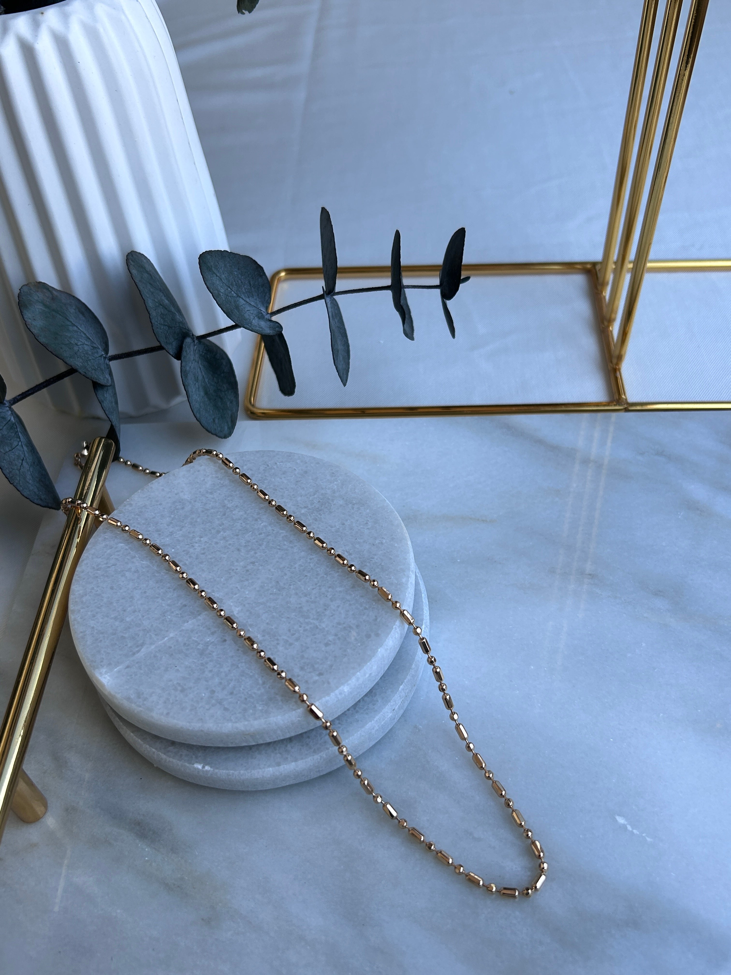 Vip Özel Seri 18K 50 Cm Kuyumcu İşi Zİncir Kolye