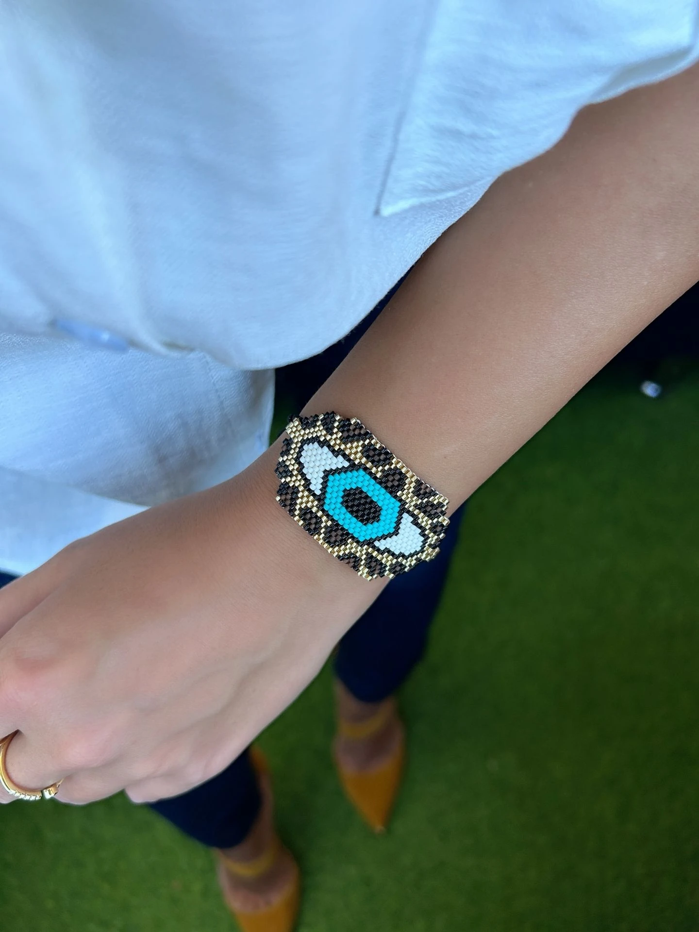 Leopar Detay Göz Miyuki Bileklik