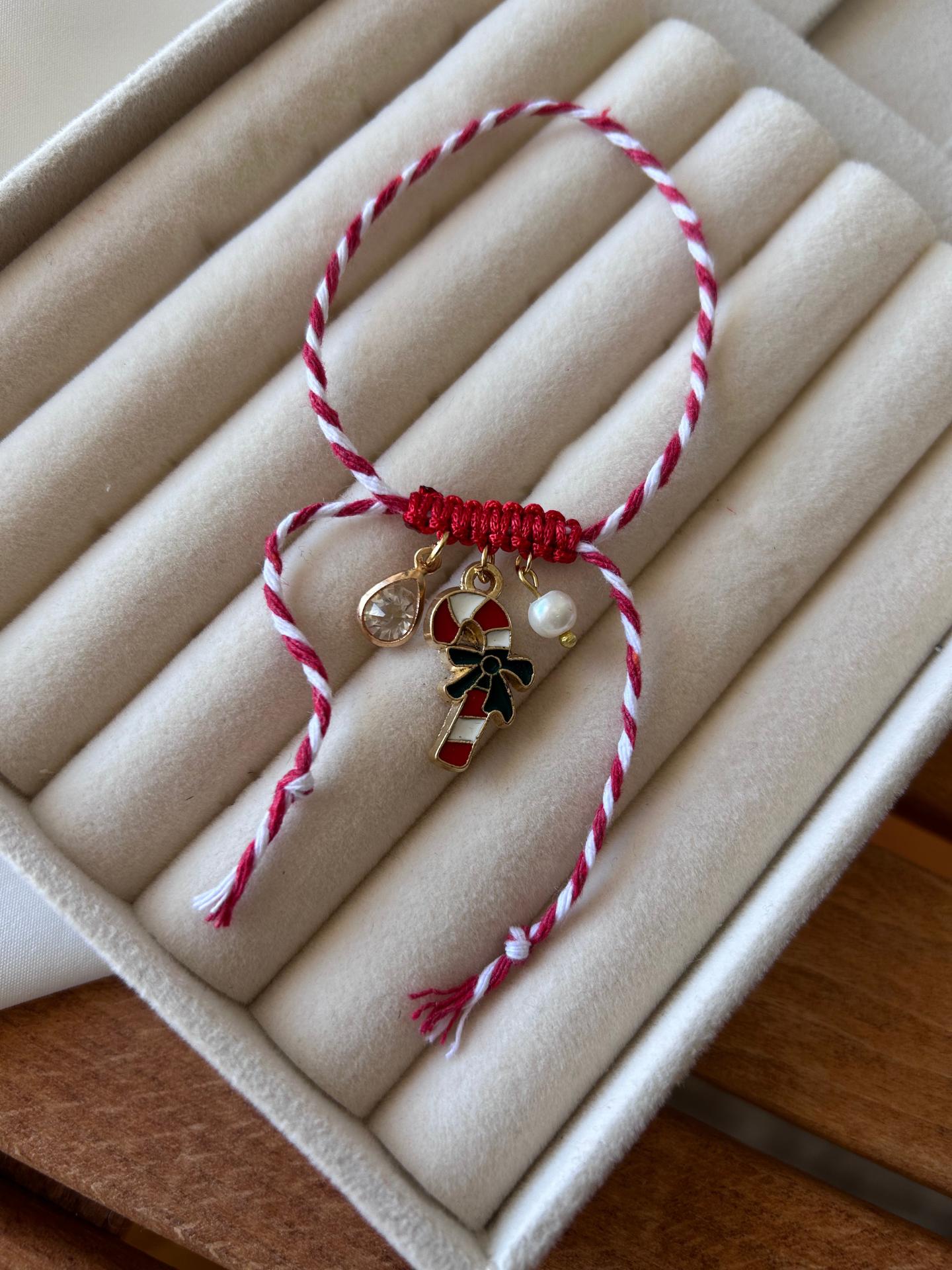 Yılbaşı Süsü Figürlü Charm Detay Yeni Yıl Konsept Bileklik