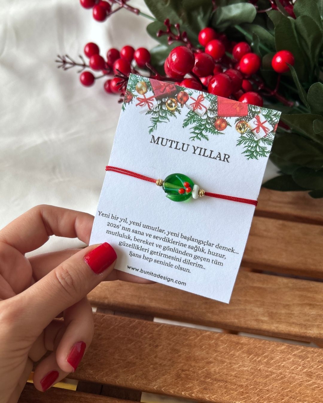 Murano Cam Kokinalı Eldiven Yeni Yıl Konsept Bileklik