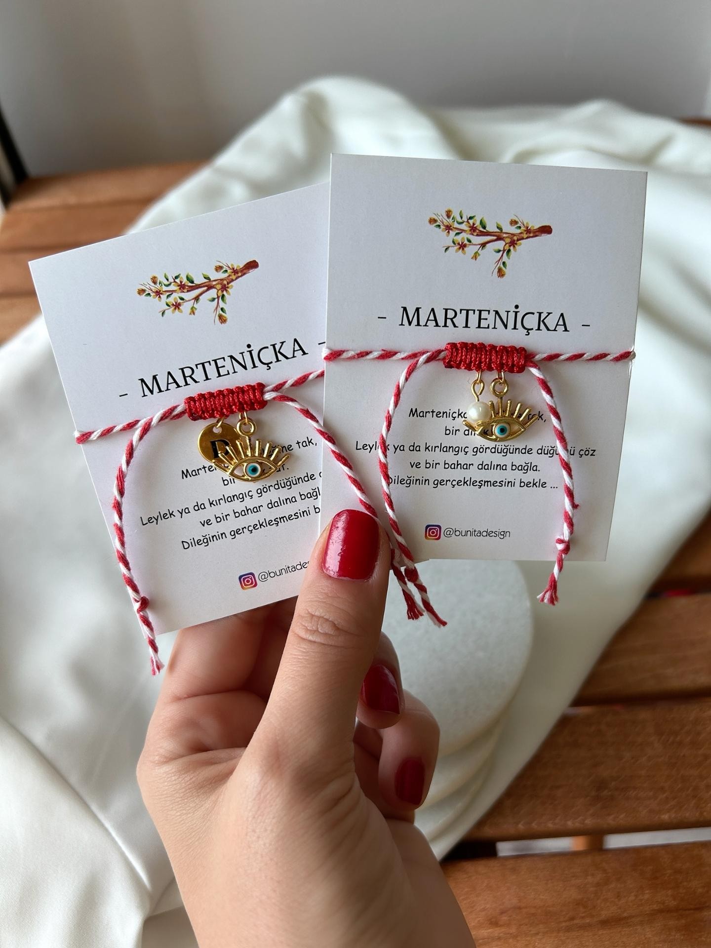 Göz Charm Detay İkili Marteniçka Bileklik Seti
