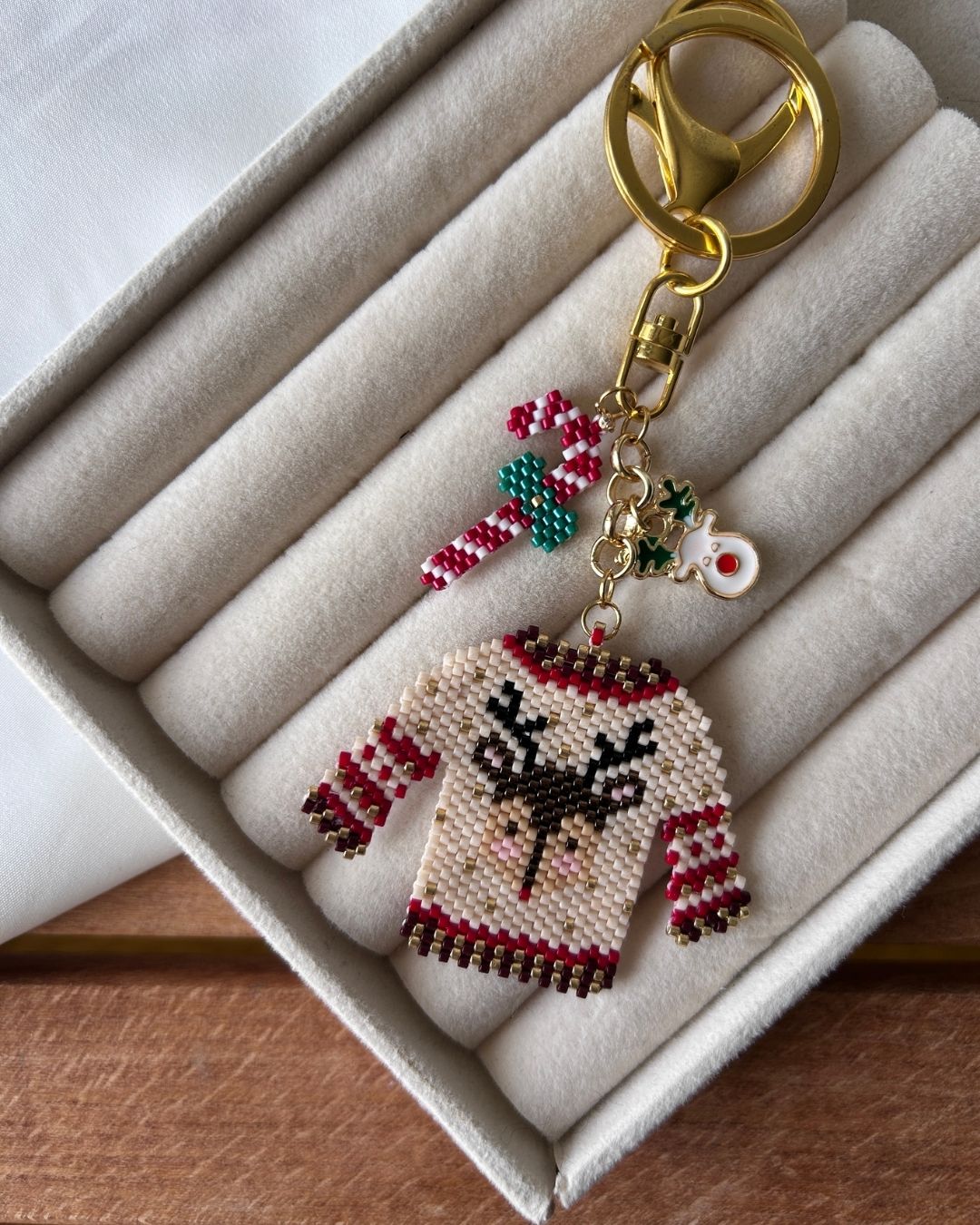 Kazak Motifli Miyuki Tasarım Anahtarlık & Çanta Charm