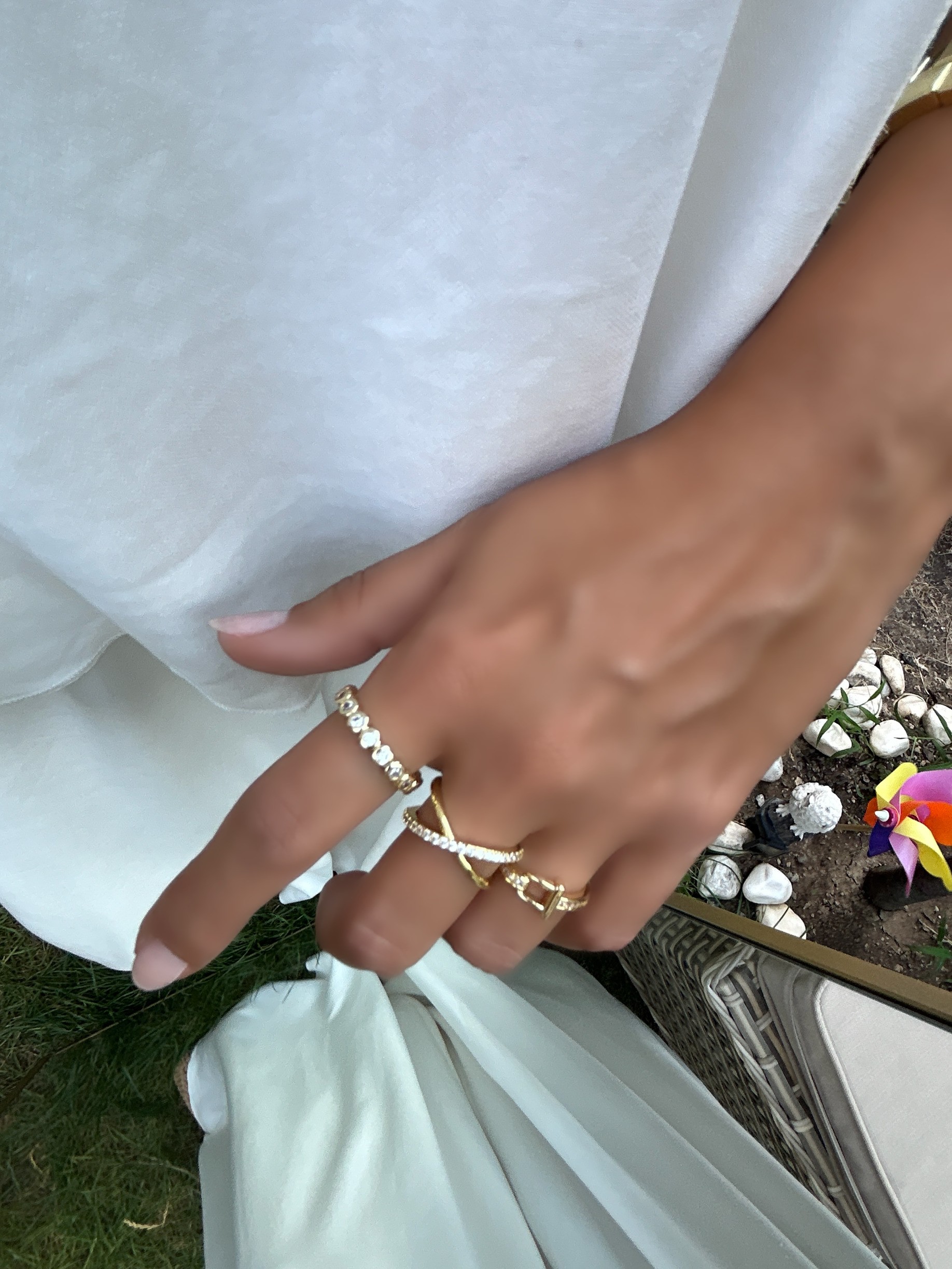 Vip Özel Seri 14K Üçlü Yüzük Set