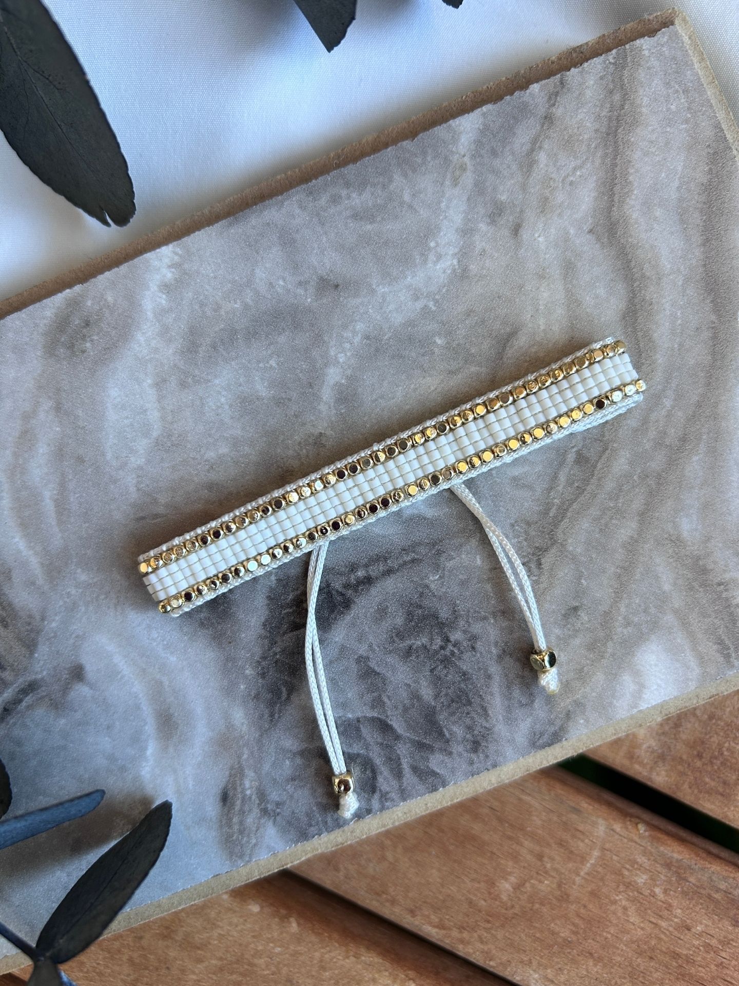 Gold Taş Detay Miyuki Bileklik