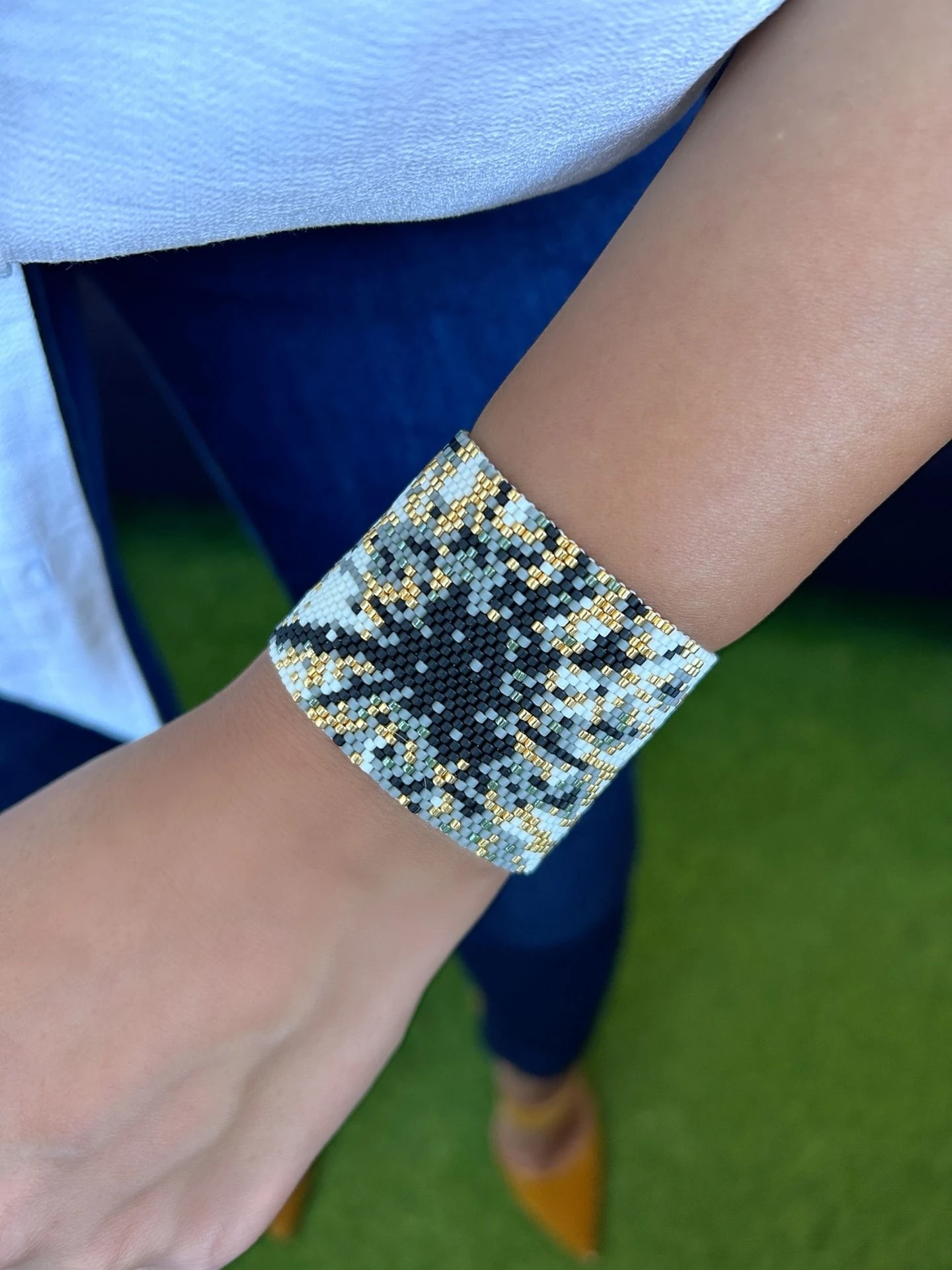 Tasarım Yıldız Motif Kalın Miyuki Bileklik