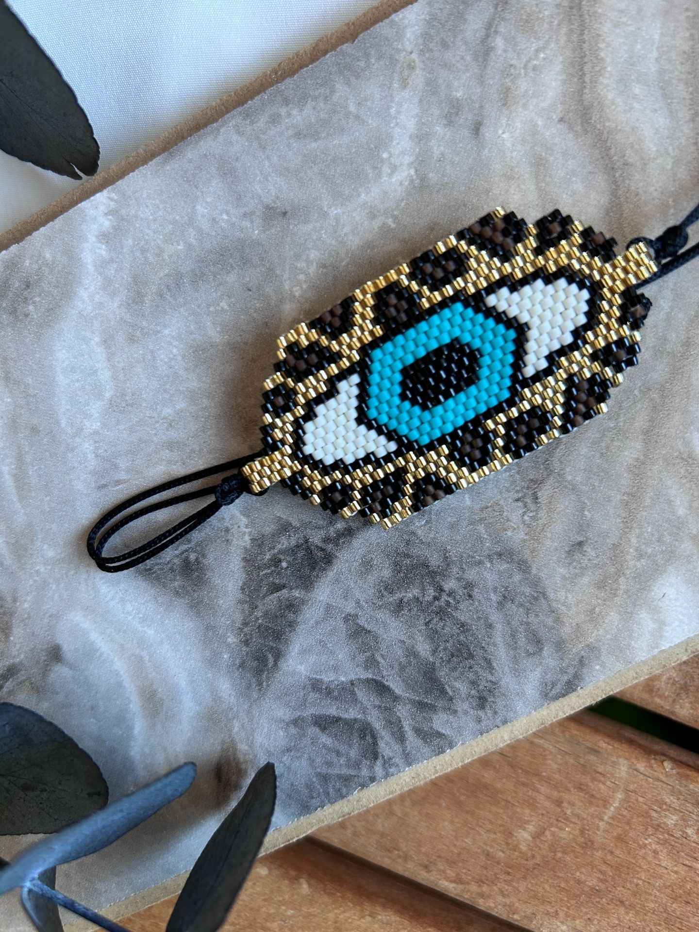 Leopar Detay Göz Miyuki Bileklik