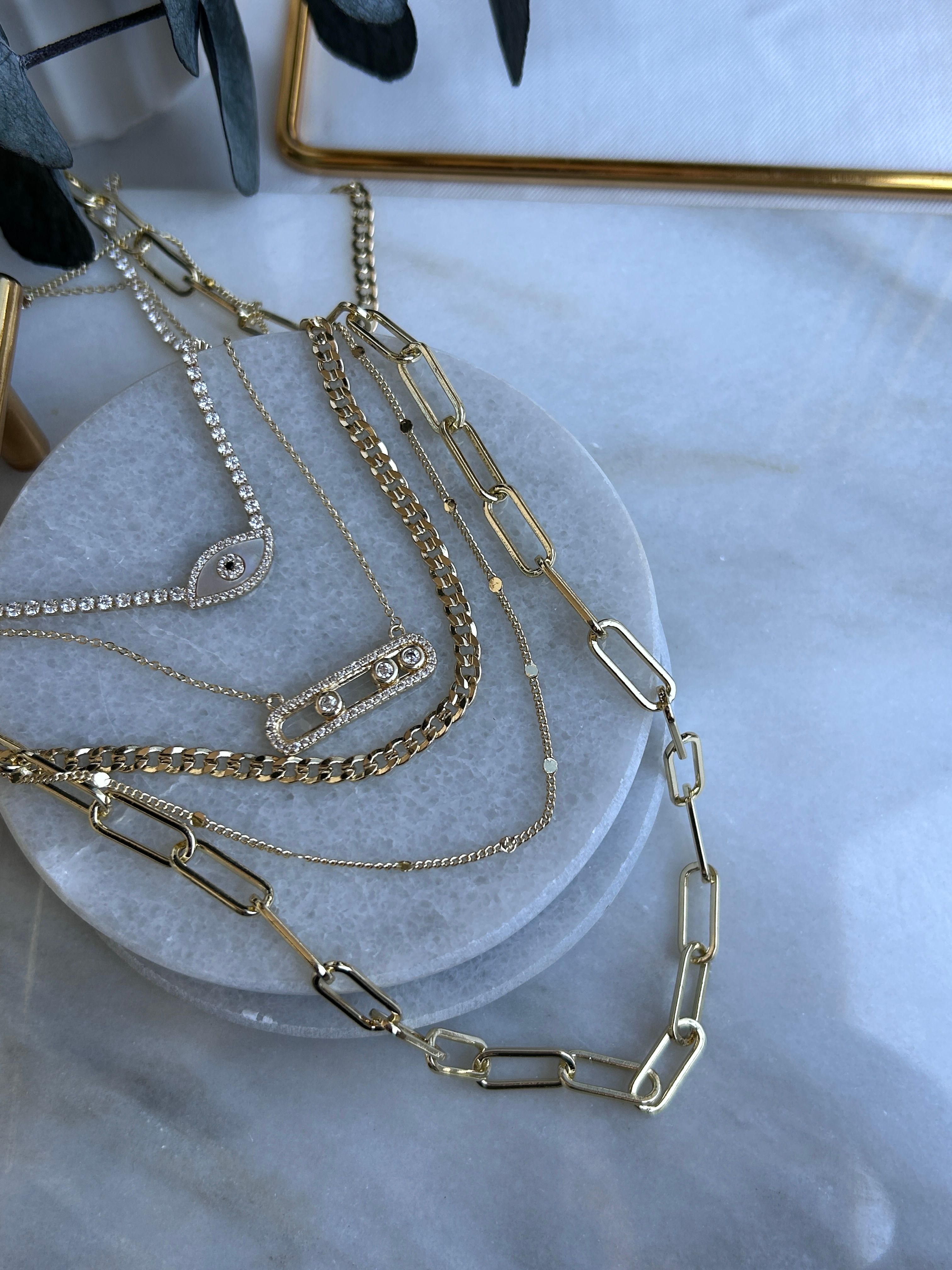 Vip Özel Seri 14K Beşli Kolye Kombini